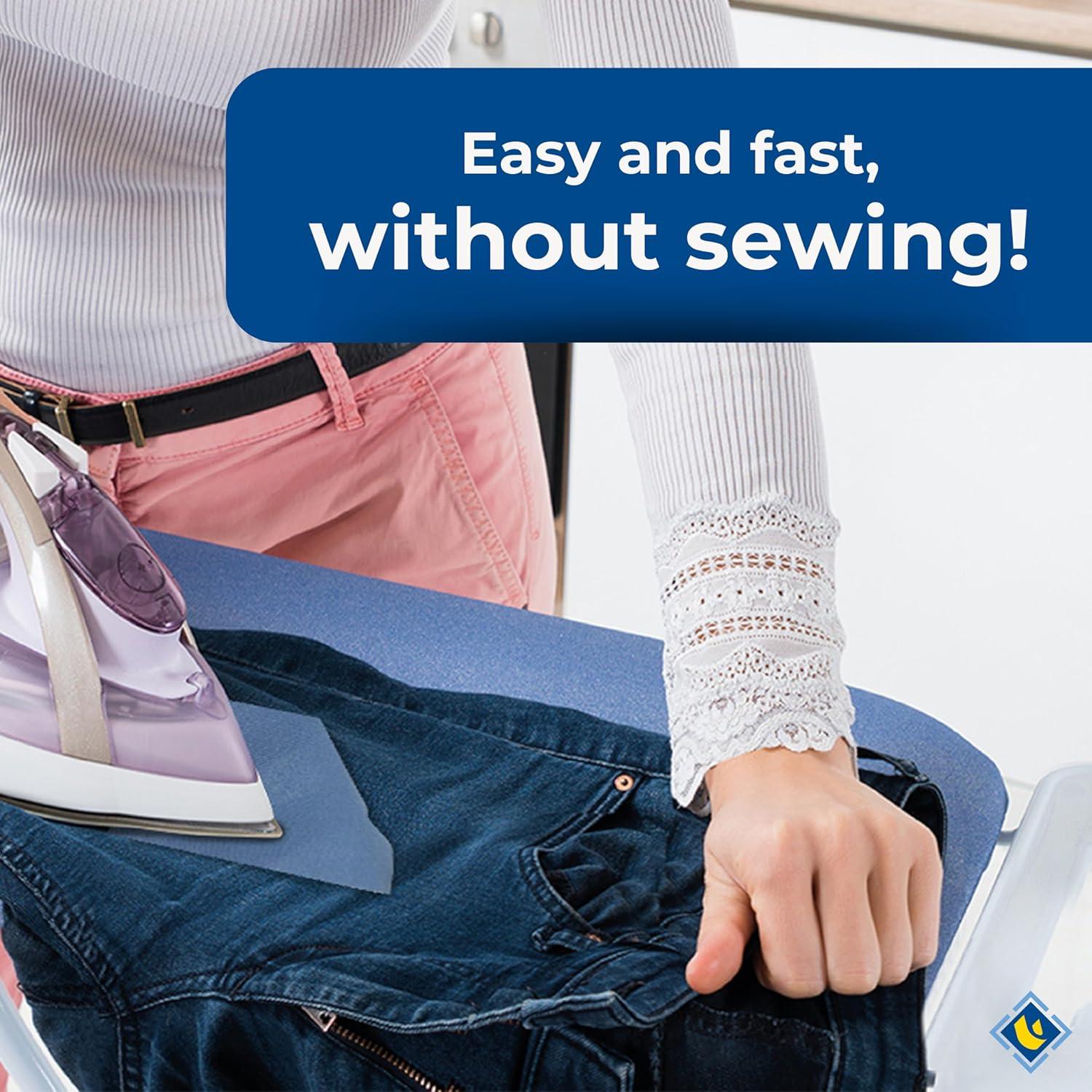 Parche de Reparación Termoadhesivo USIT Algodón 48x11.5cm Azul