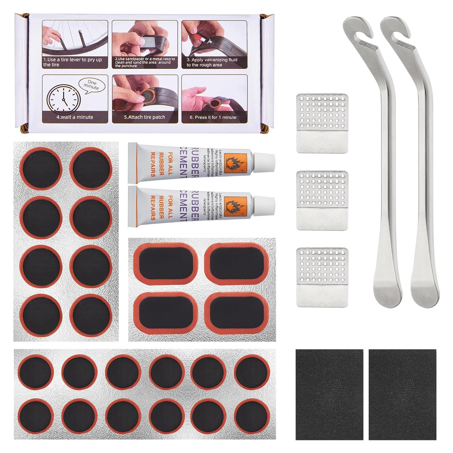 Kit de Reparación de Neumáticos Zacro 34 Piezas con Parches