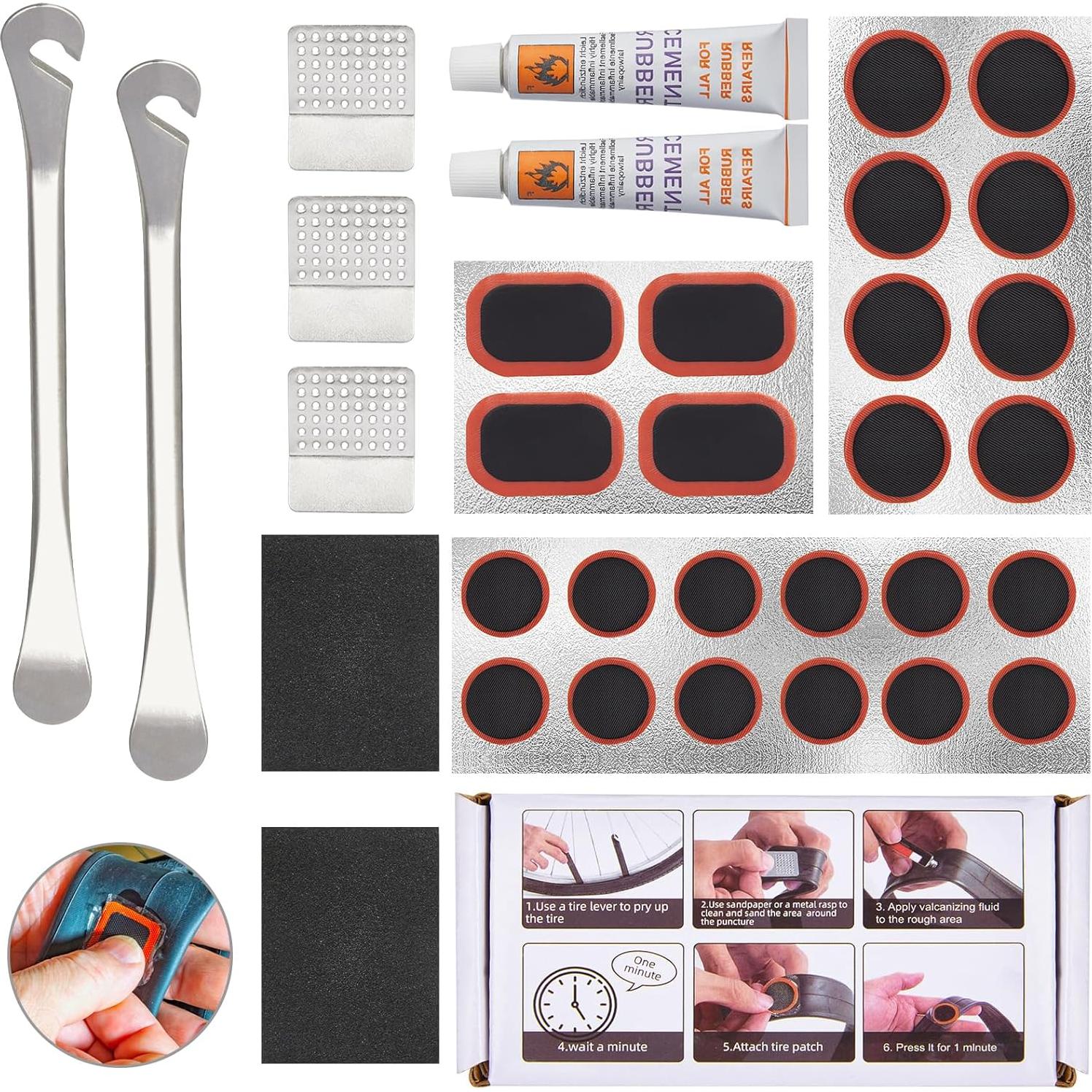 Kit de Reparación de Neumáticos Zacro 34 Piezas con Parches