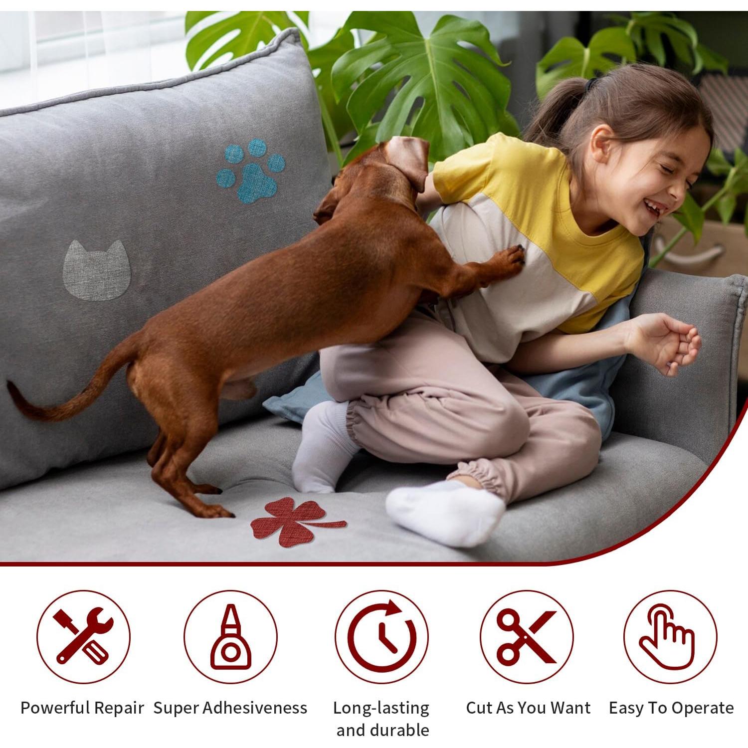 Parches de Reparación Autoadhesivos EMORBALS 20x28 cm Beige - 2 Pcs