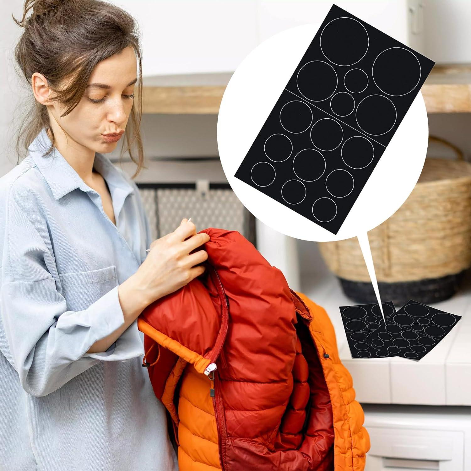 30 Parches de Reparación Autoadhesivos Pndeyo - Nylon Negro