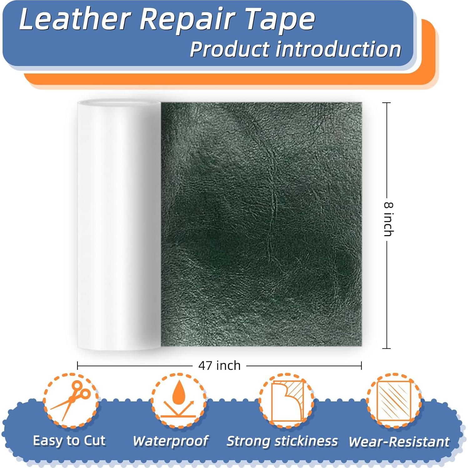 Parche de Reparación de Cuero Autoadhesivo Silllule 20x119 cm Verde