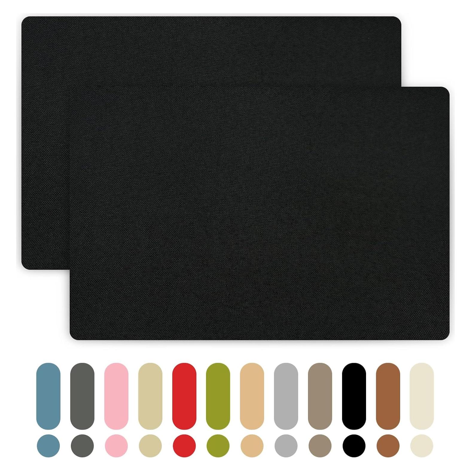 Parche de Reparación de Tela Giftmeet 20x30 cm Negro - 2 Piezas