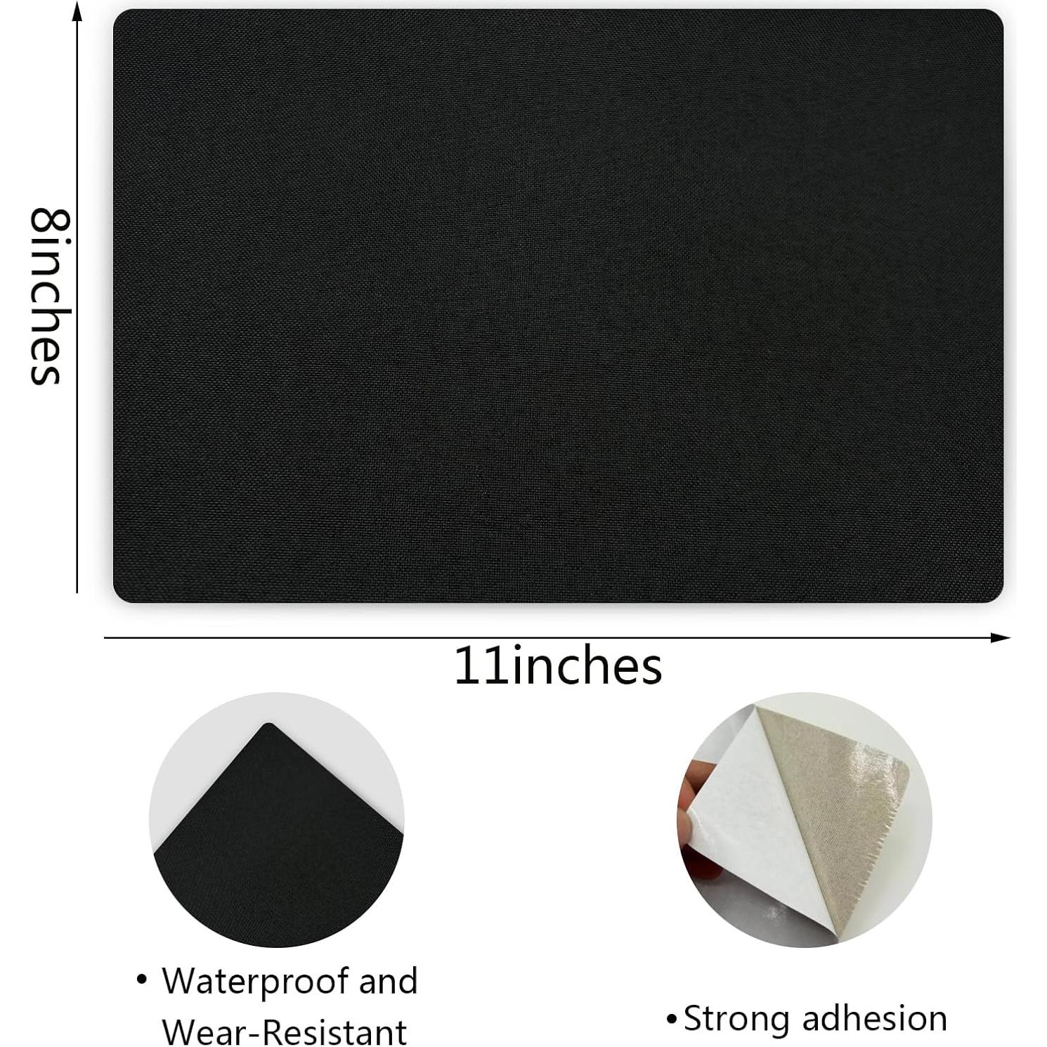 Parche de Reparación de Tela Giftmeet 20x30 cm Negro - 2 Piezas