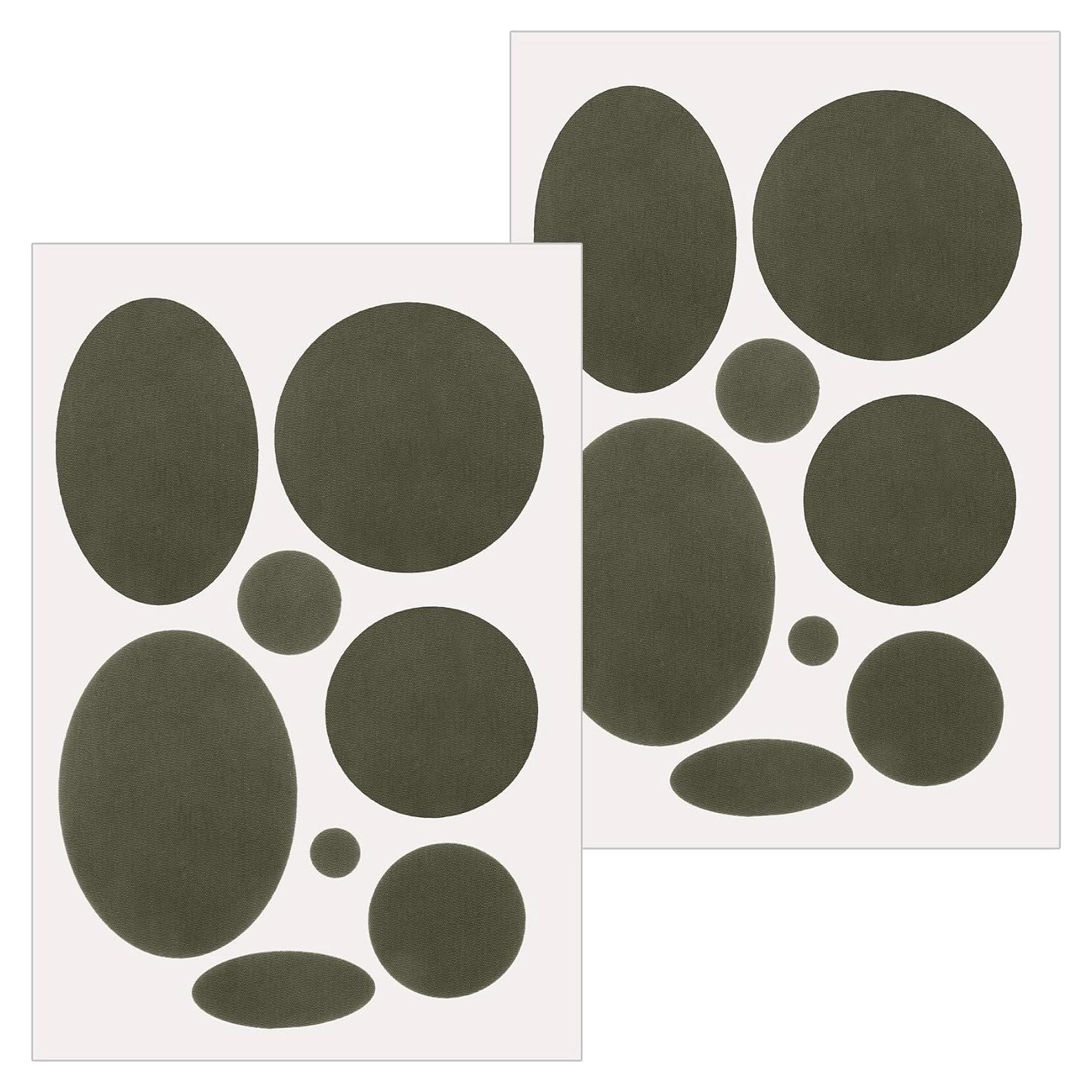 16 Parches de Reparación Autoadhesivos Pndeyo Nylon Verde