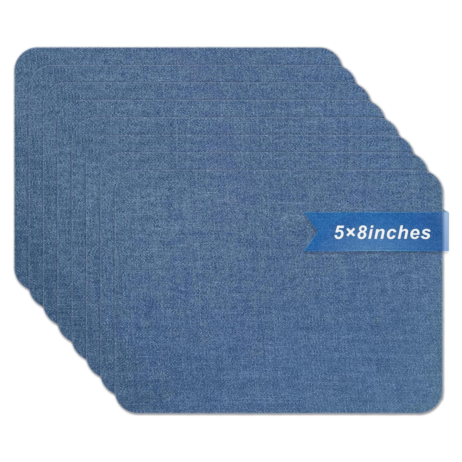 Parche de Planchar Azobur 8 Piezas Mezclilla 20x13 cm Azul