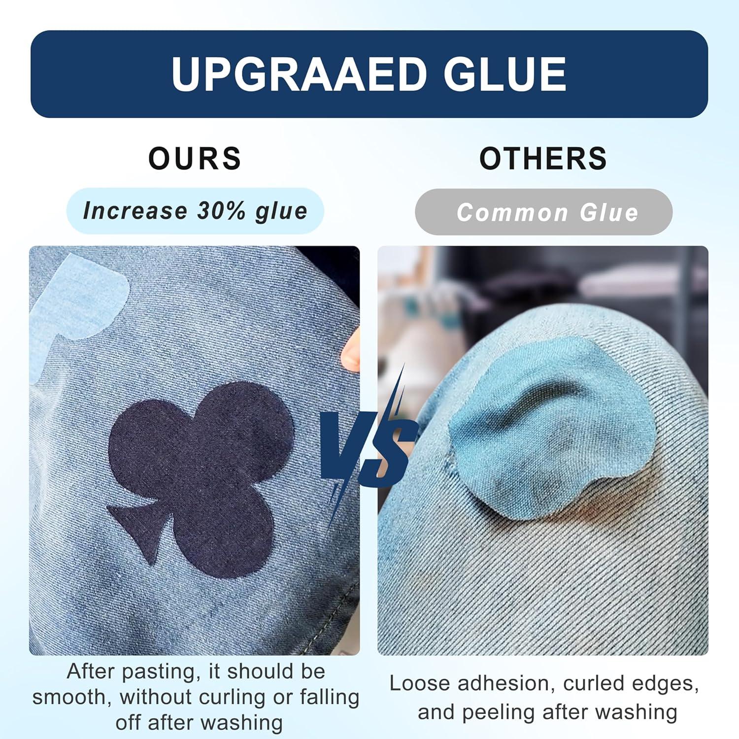 Parche de Planchar Azobur 8 Piezas Mezclilla 20x13 cm Azul