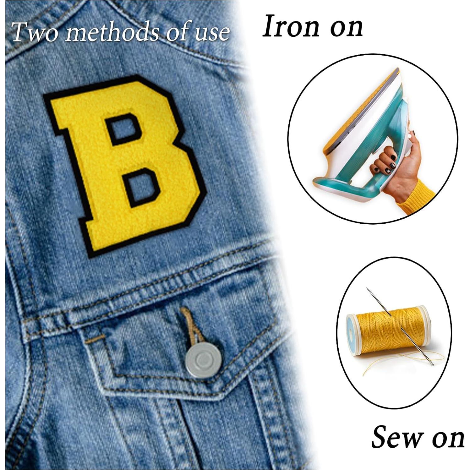 Parche de Letras Varsity FlashMind 10.16 cm Negro para Chaqueta