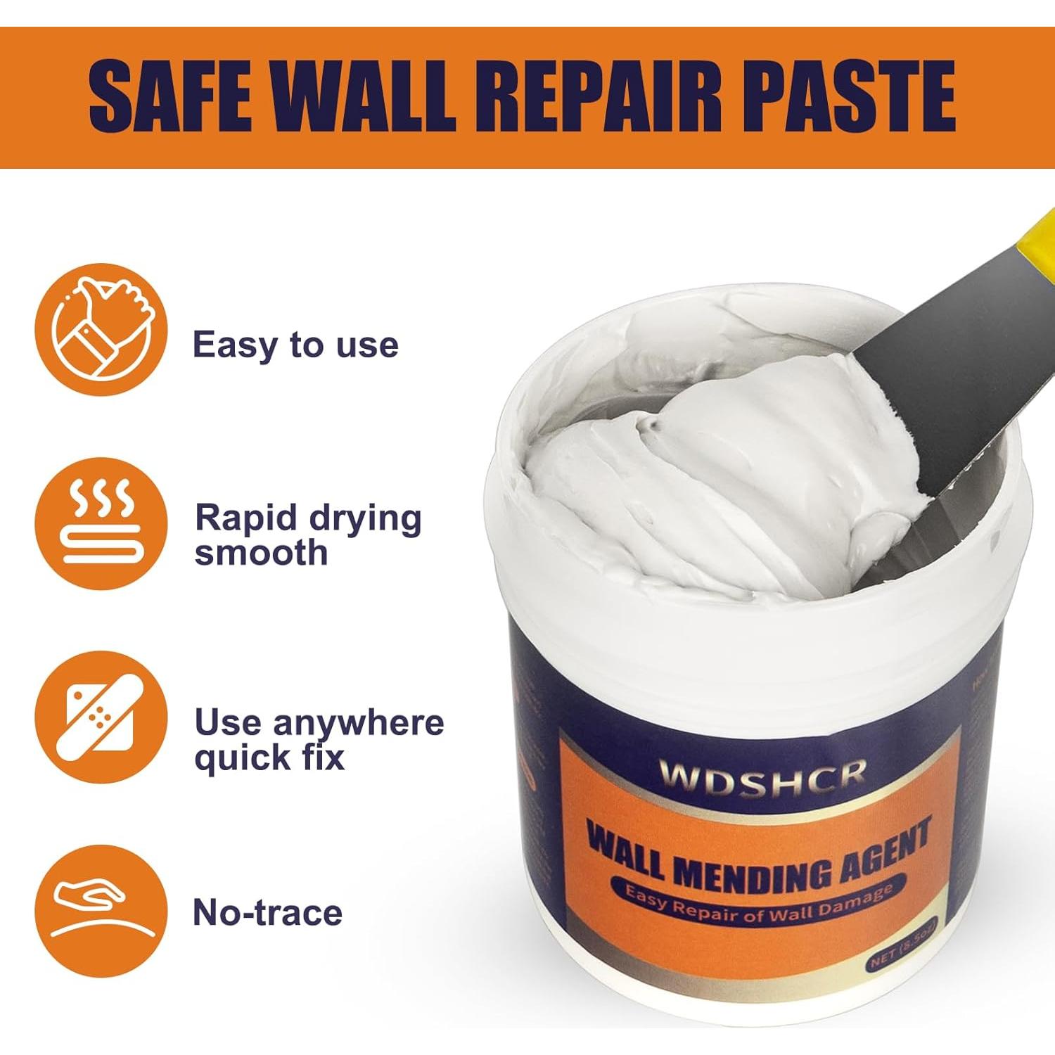 Kit de Reparación de Drywall WDSHCR 240ml Masilla y Parches