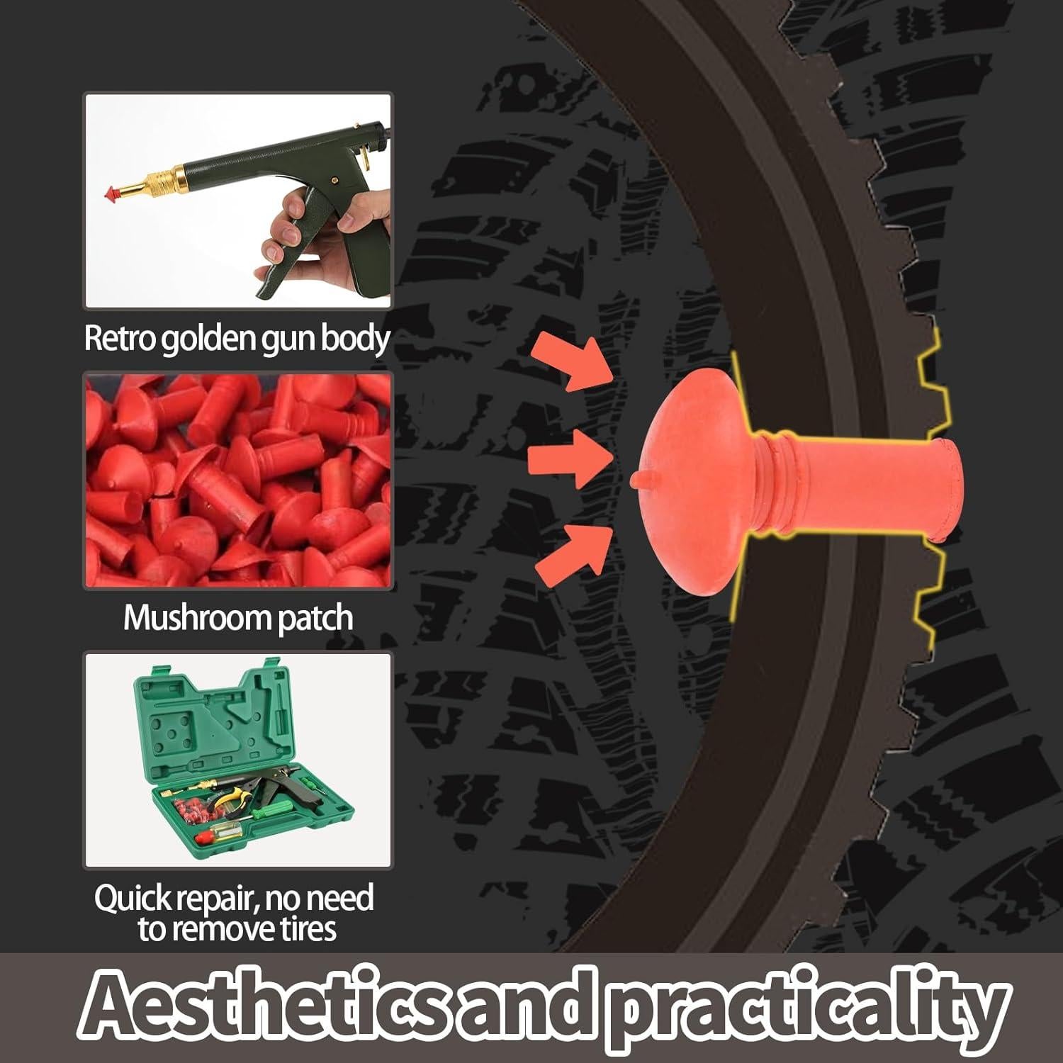 Kit de Reparación de Neumáticos Finafedom Modelo btq 1.19 kg