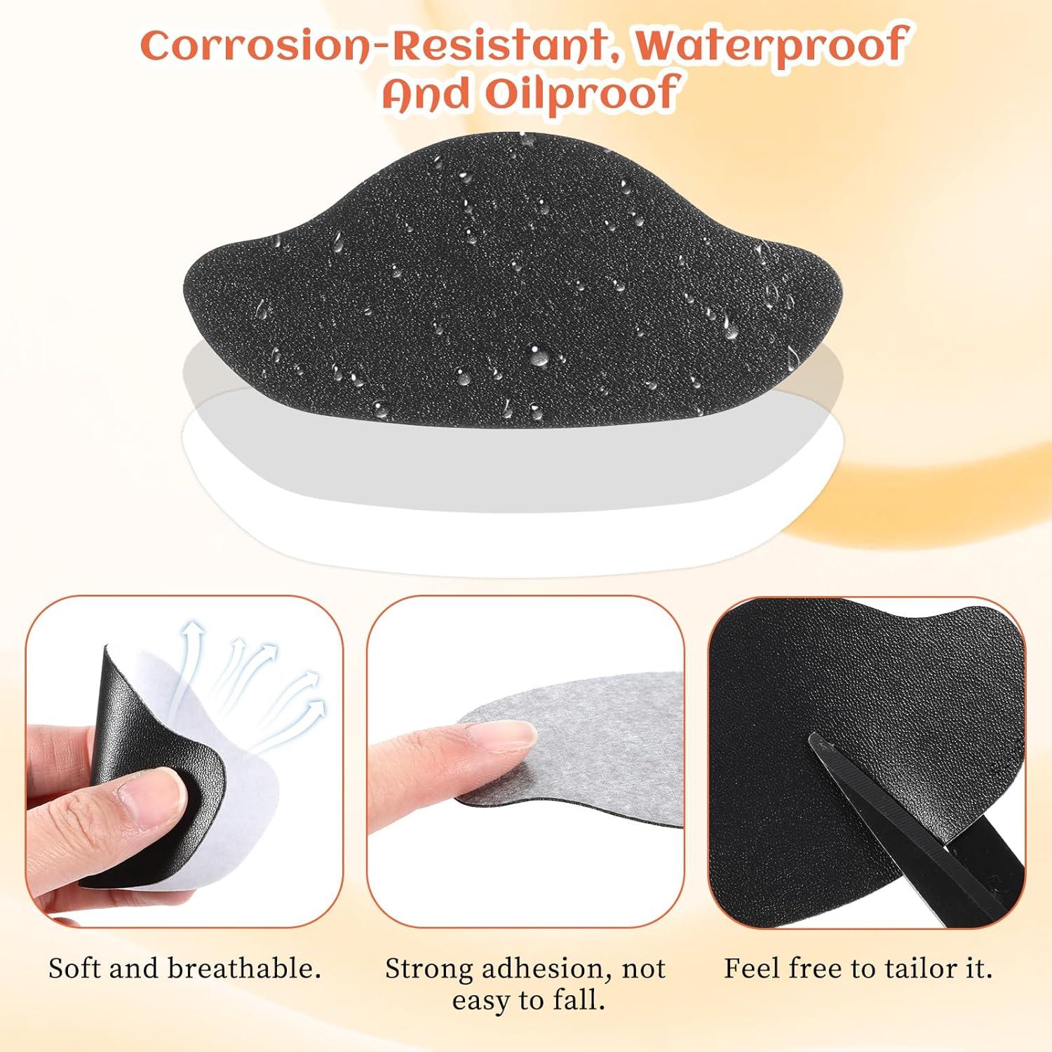 30 Pcs Parches Autoadhesivos para Reparación de Tacones - Negro, Blanco, Beige