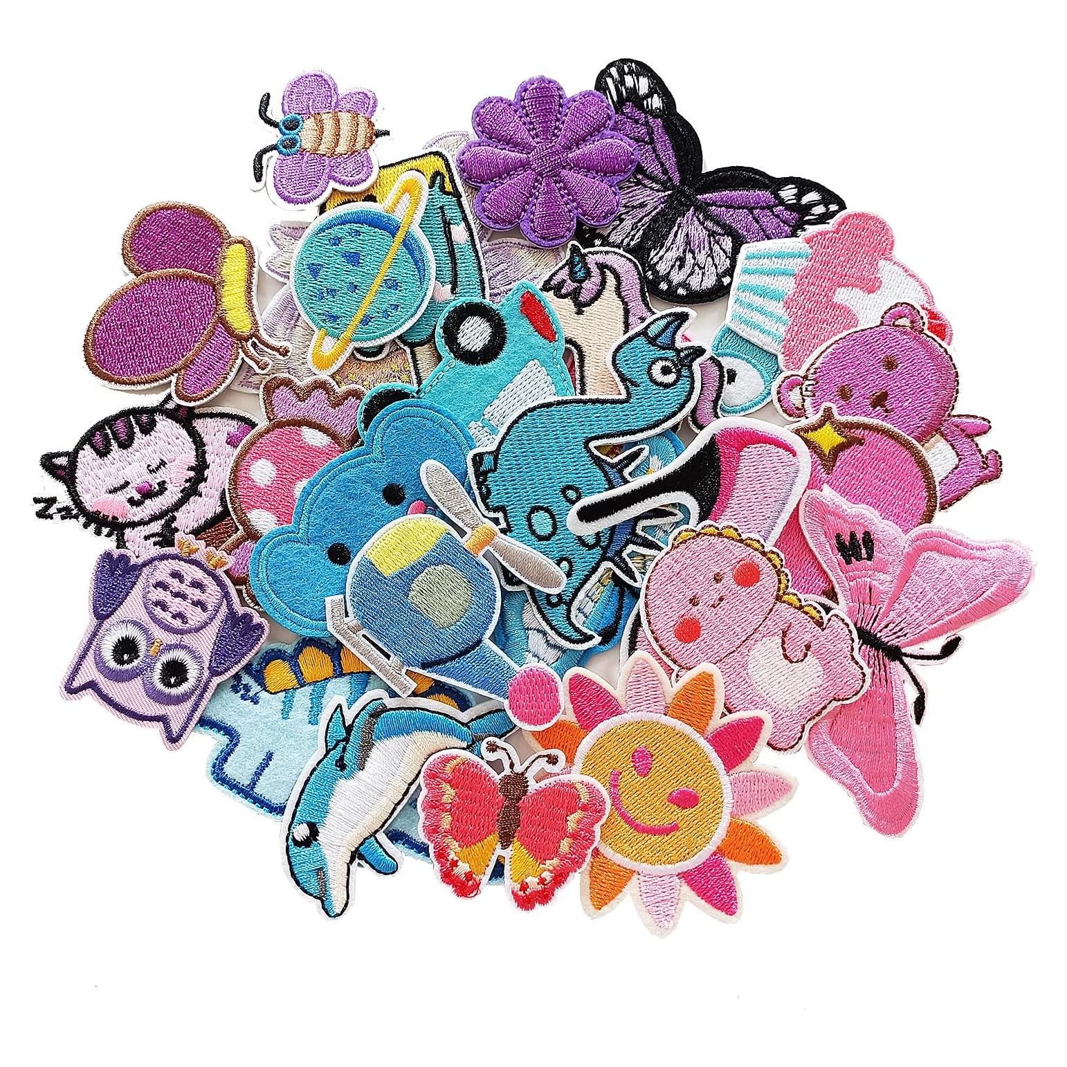 30 Parches Bordados Planchar MISDONR Colores Mezclados