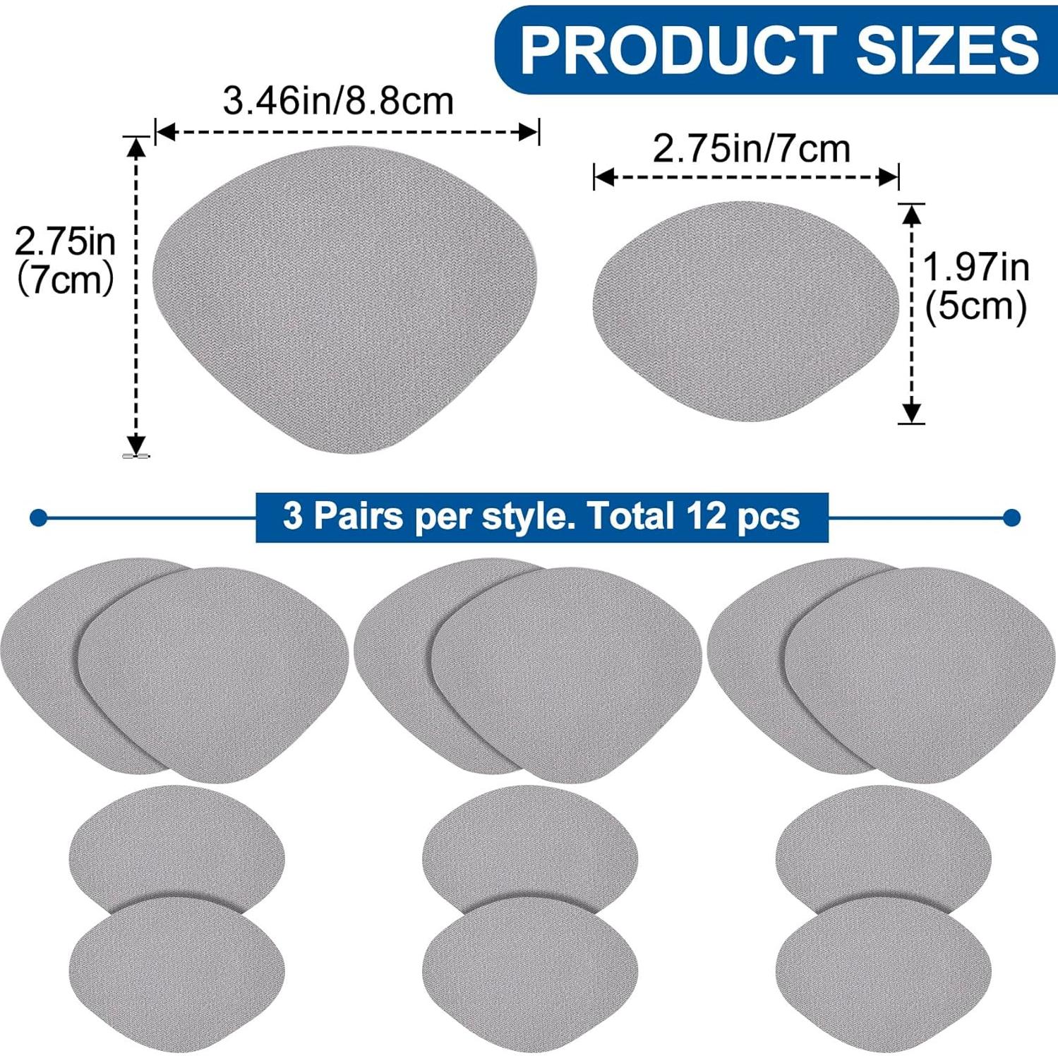 Parche de Reparación de Tacones Joez - 12 Piezas Gris Claro