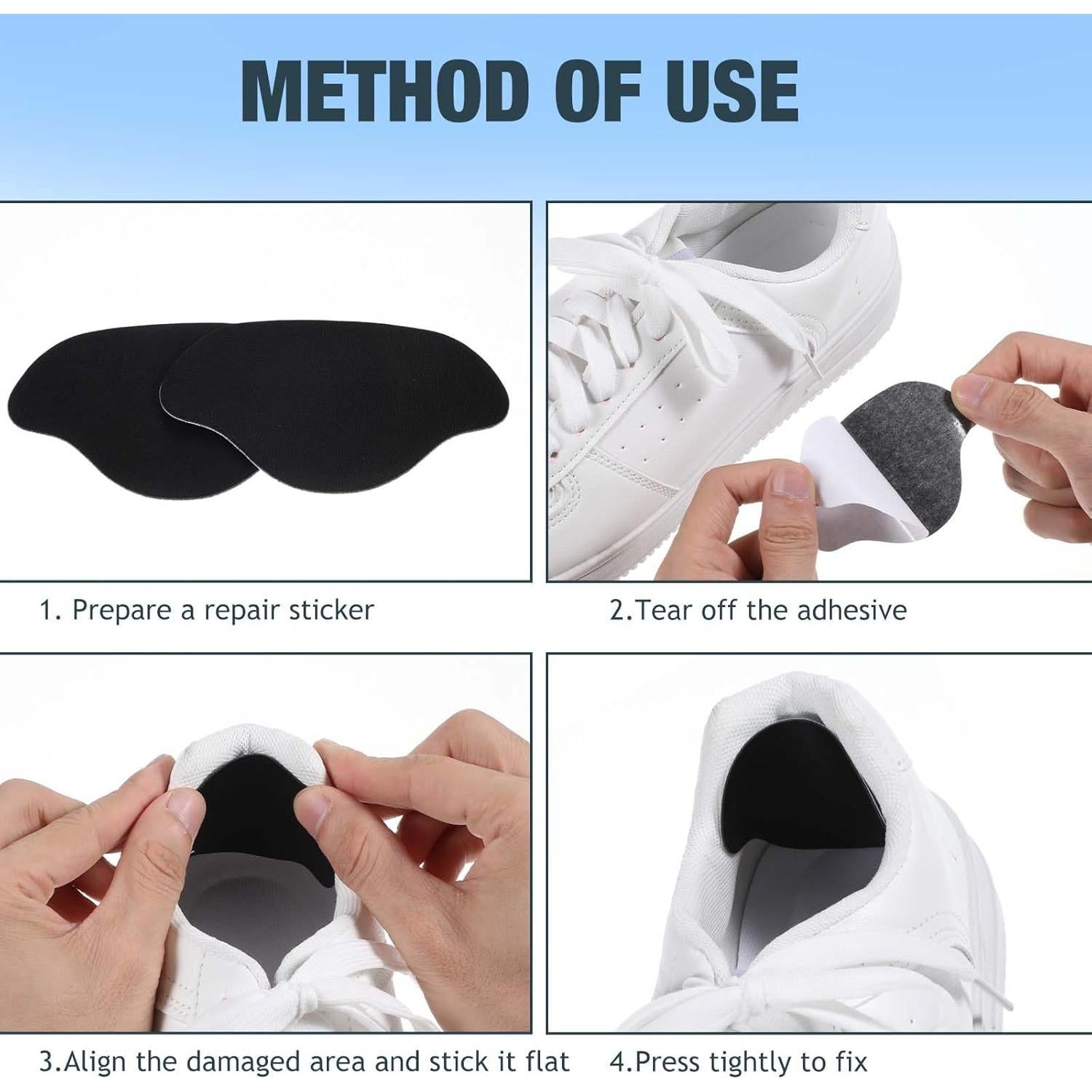 Parches Reparación Tacones COMNICO 18 Piezas Autoadhesivos