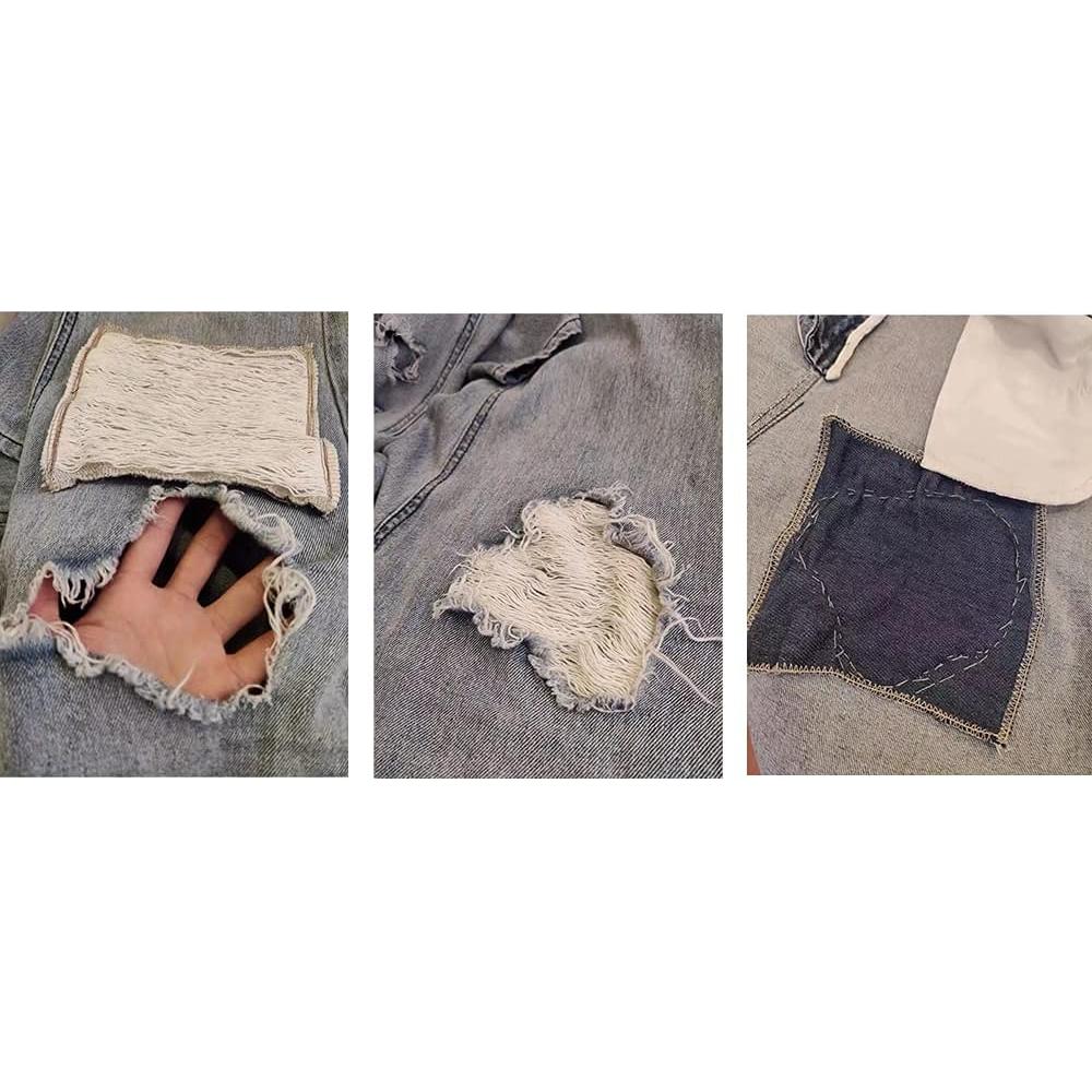 Parches de Algodón para Jeans LEBONCIN - Kit de Costura 2 Pcs 18x13cm