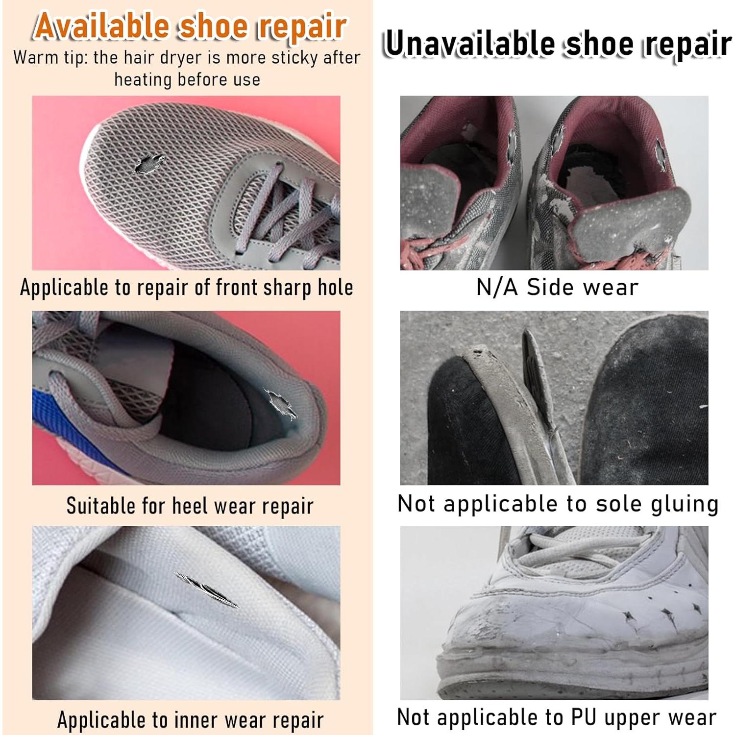 Kit de 24 Parches Autoadhesivos JIYIN para Zapatos - Reparación Agujeros