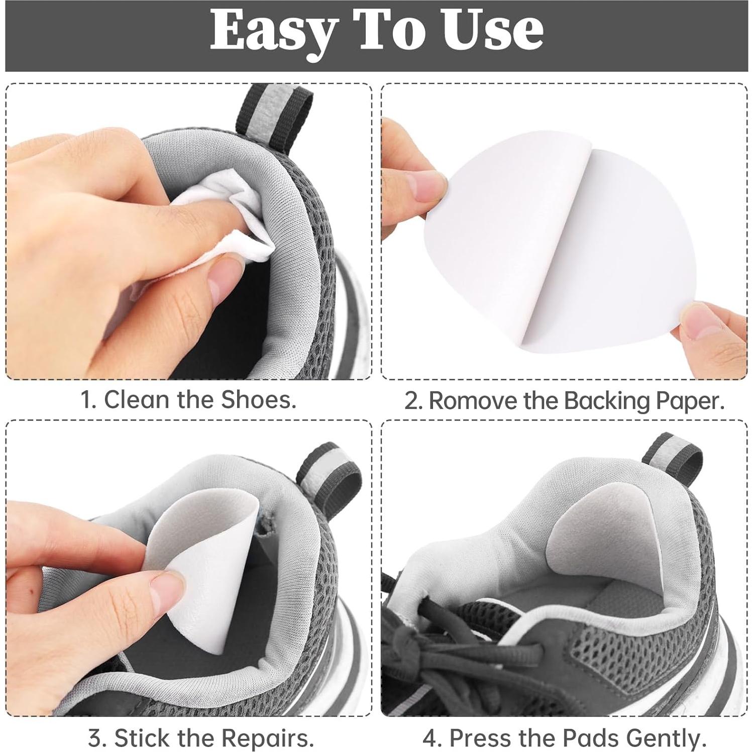Parche Reparación Tacones Zapatos AIQINHU 4 Pares Microfibra