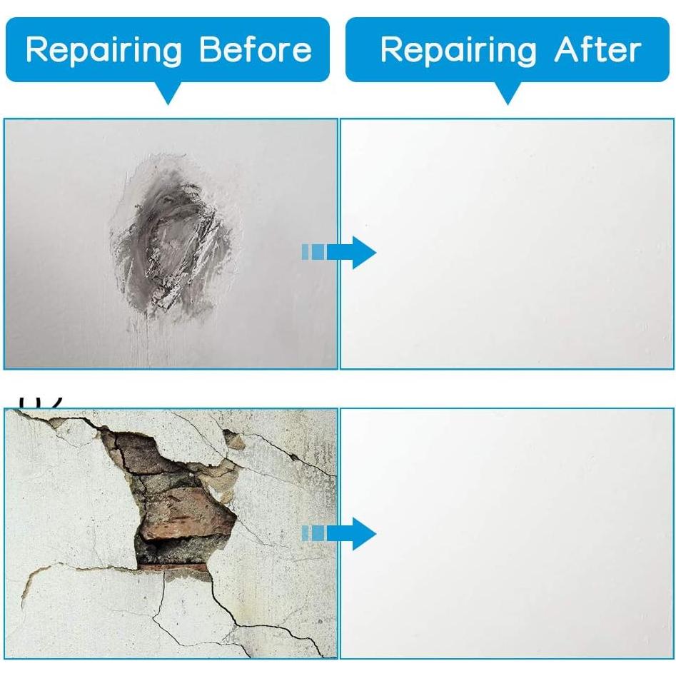 Kit de Parche de Reparación de Pared WDSHCR 6 Piezas 10x10 cm