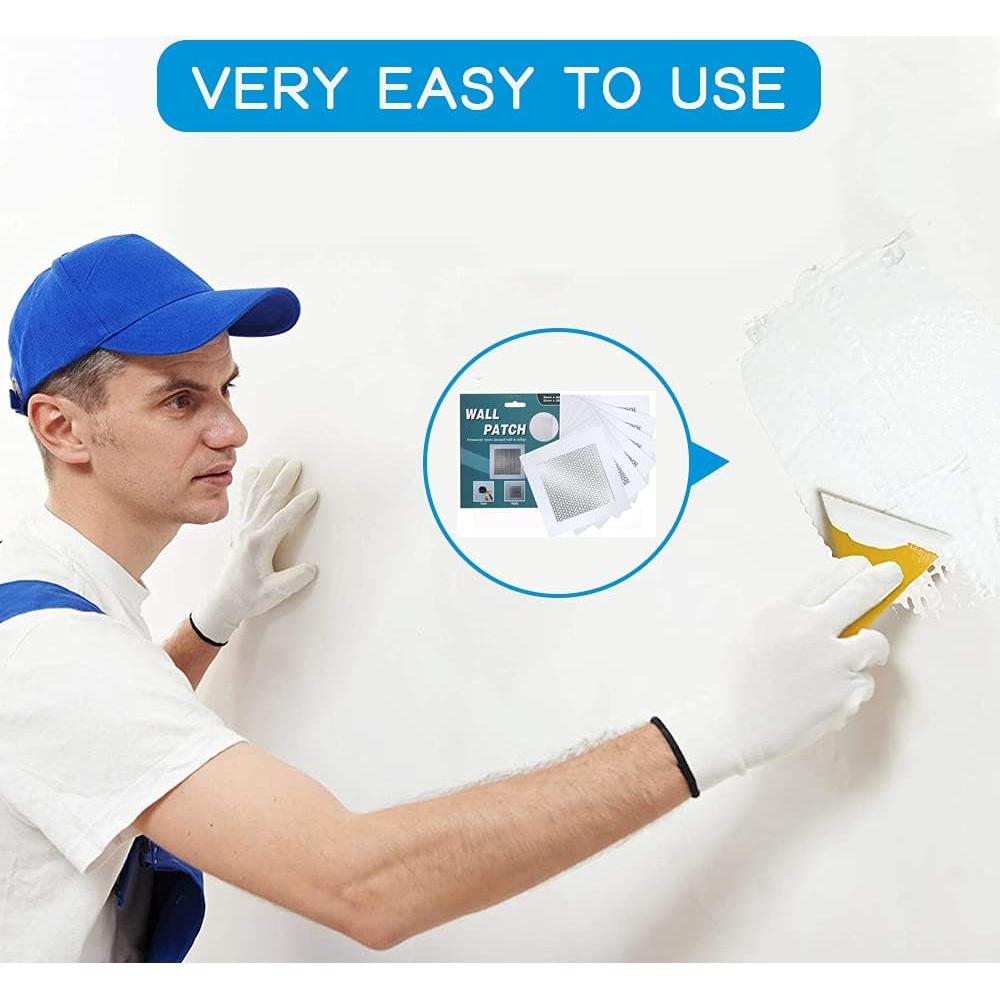 Kit de Parche de Reparación de Pared WDSHCR 6 Piezas 10x10 cm