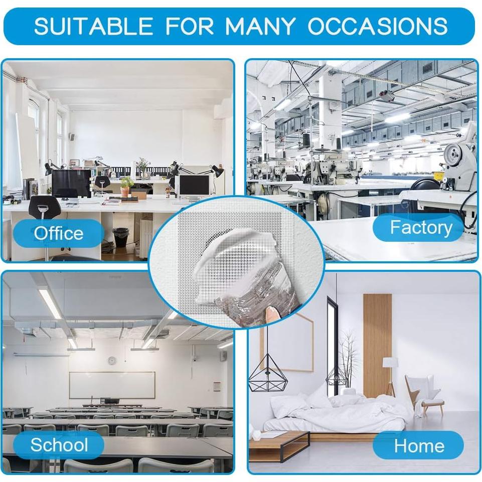 Kit de Parche de Reparación de Pared WDSHCR 6 Piezas 10x10 cm