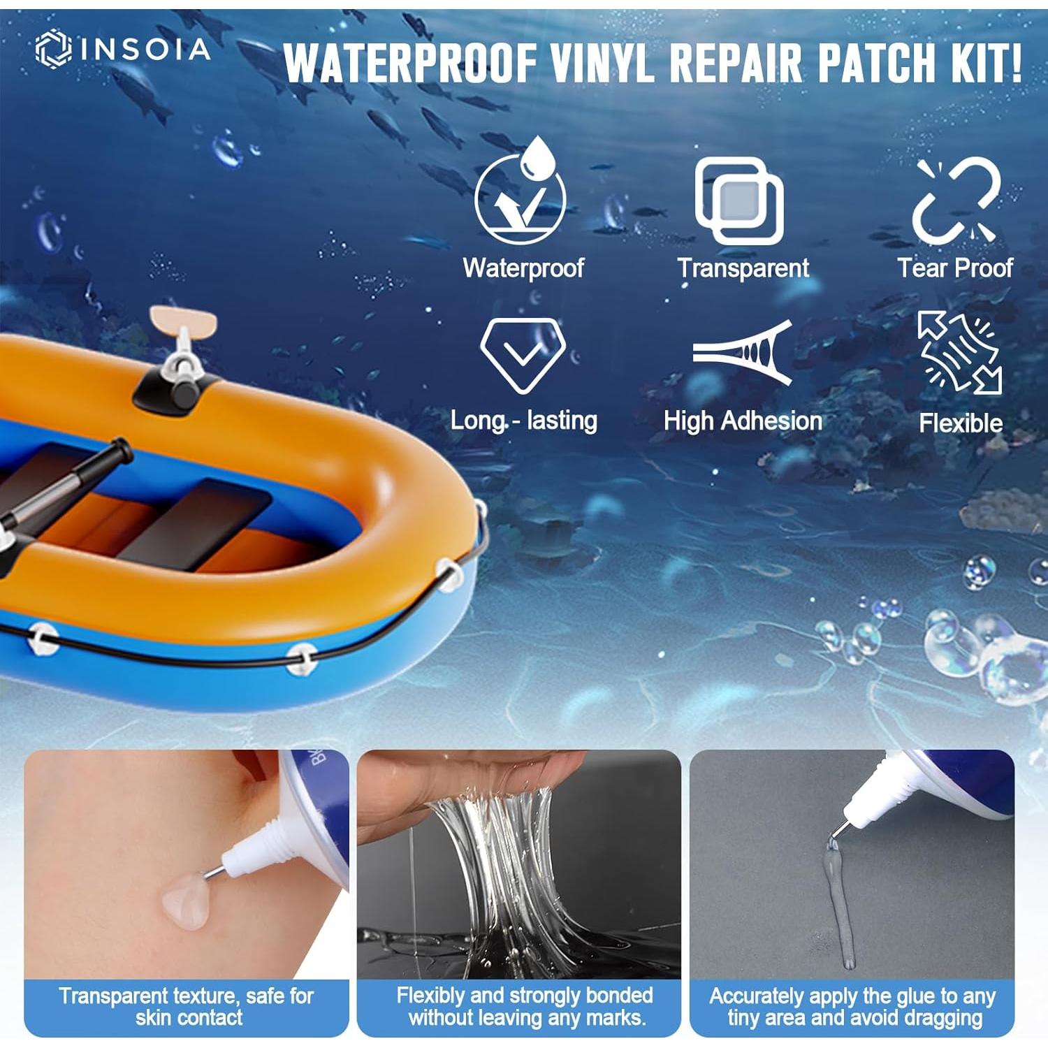 Kit de Parche para Liner de Piscina INSOIA 60 ML x 2 - Reparación Inflables