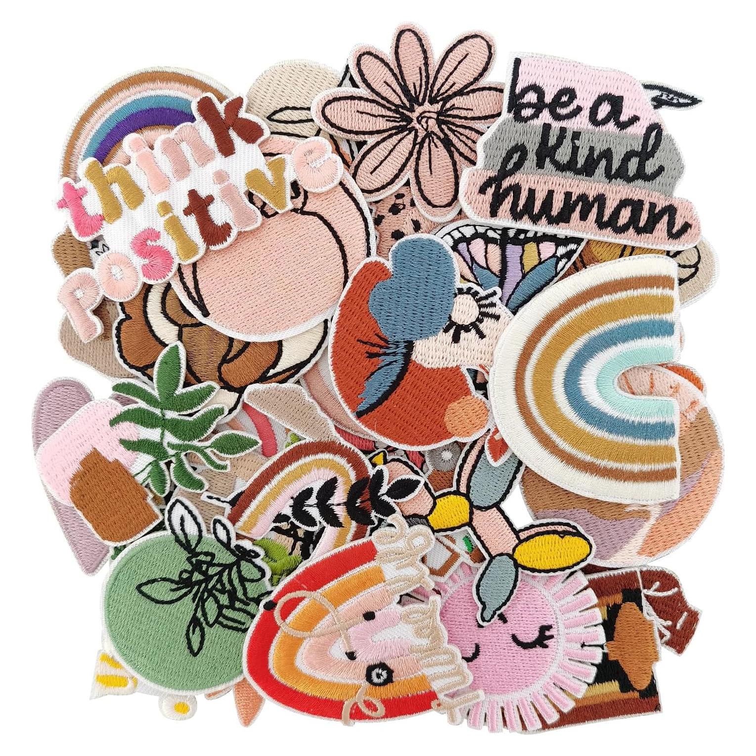 Parche Bordado Boho FR - 36 Pcs para Coser y Planchar