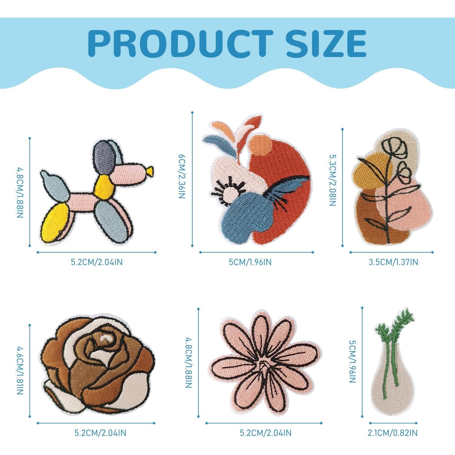 Parche Bordado Boho FR - 36 Pcs para Coser y Planchar