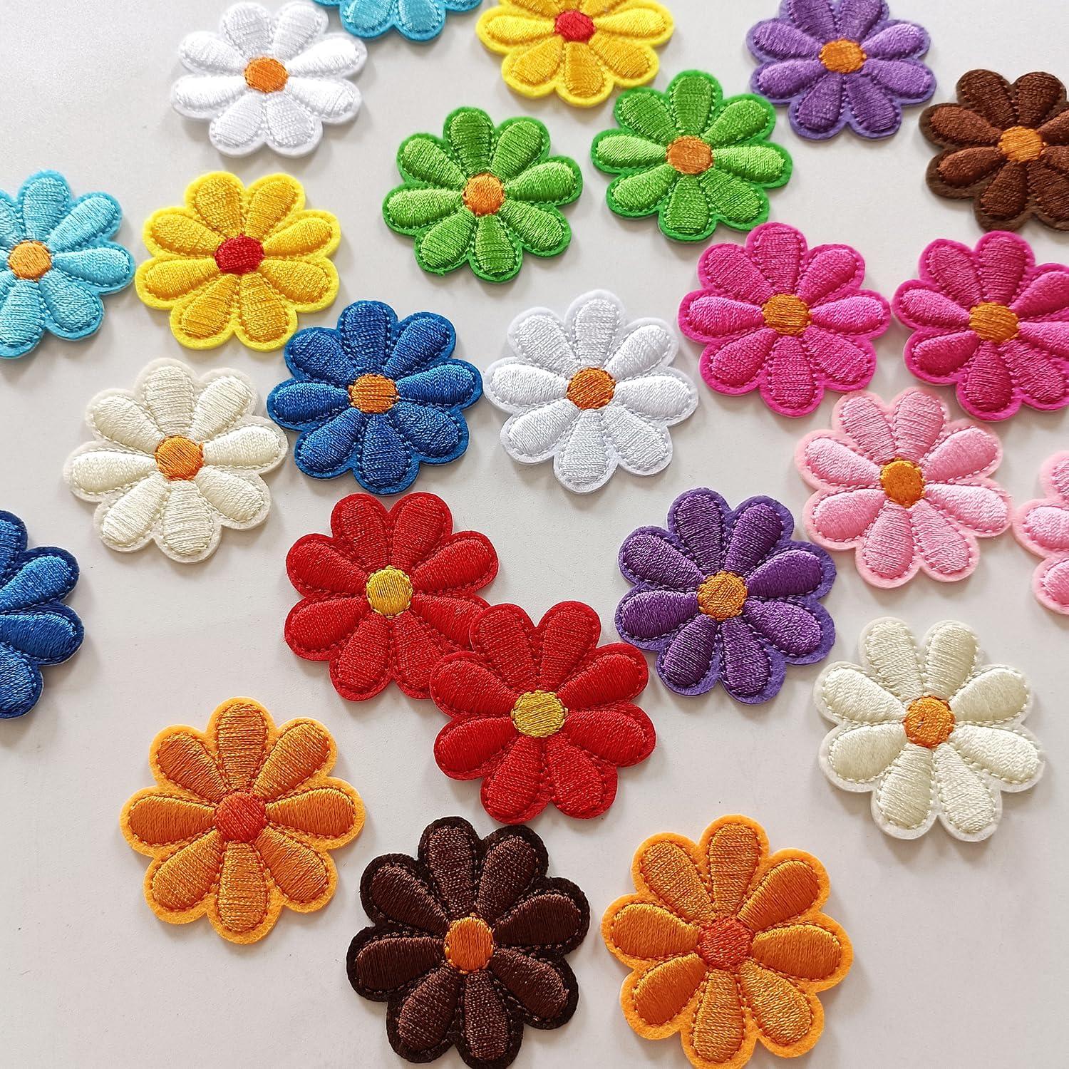 24 Parches Bordados Coloridos MISDONR para Planchar y Coser