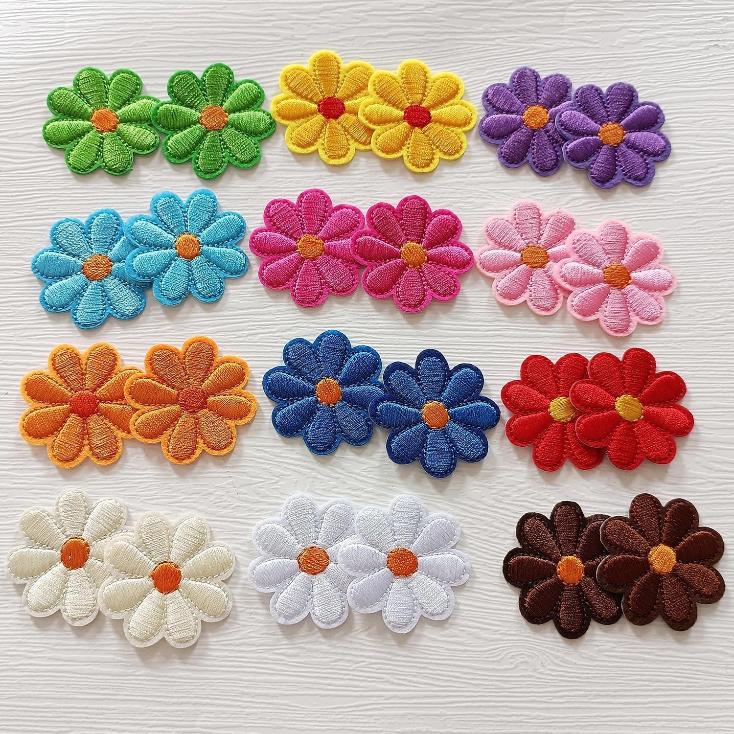 24 Parches Bordados Coloridos MISDONR para Planchar y Coser