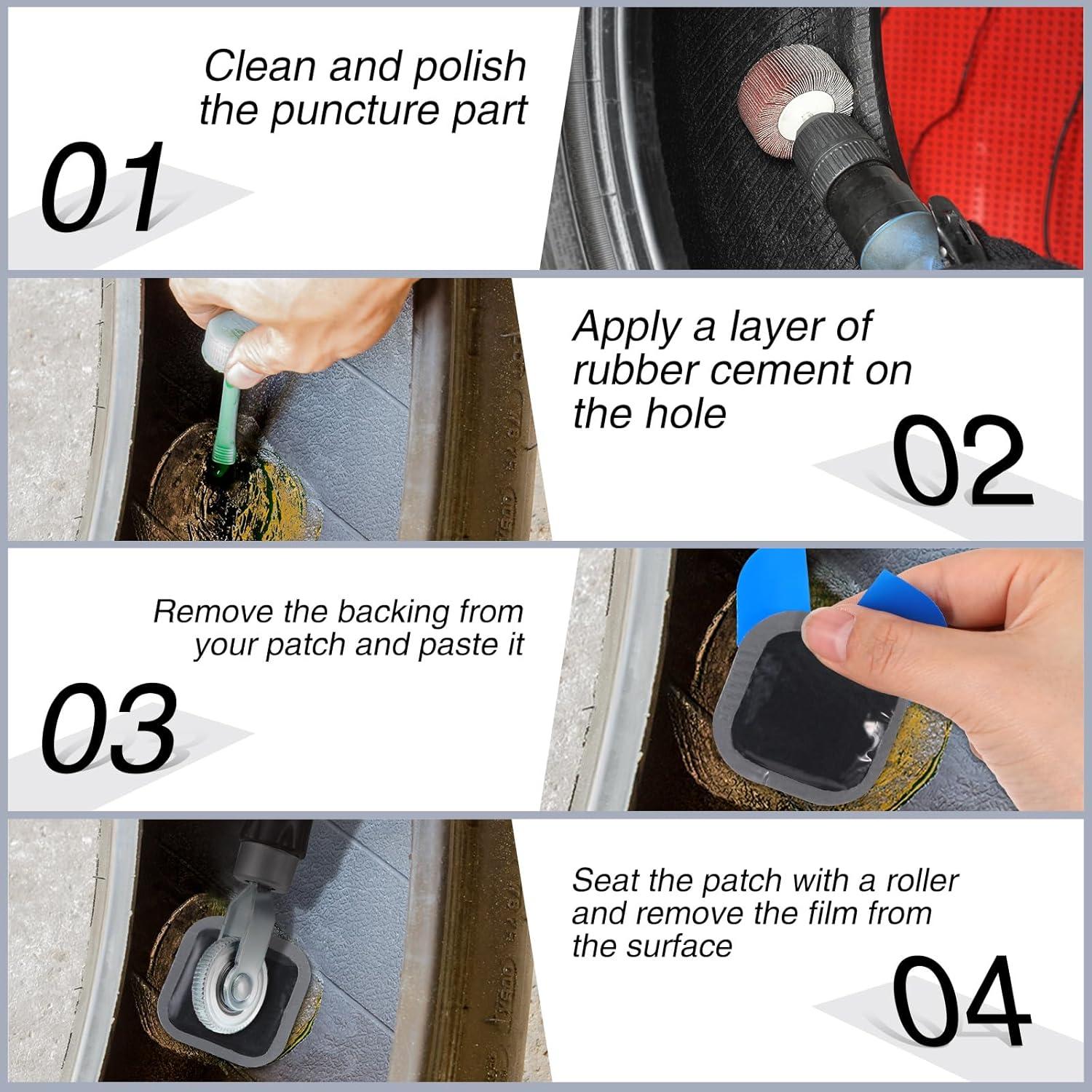 Kit de Parches de Neumático Zhengmy 40 Piezas 5.51cm 4.50cm