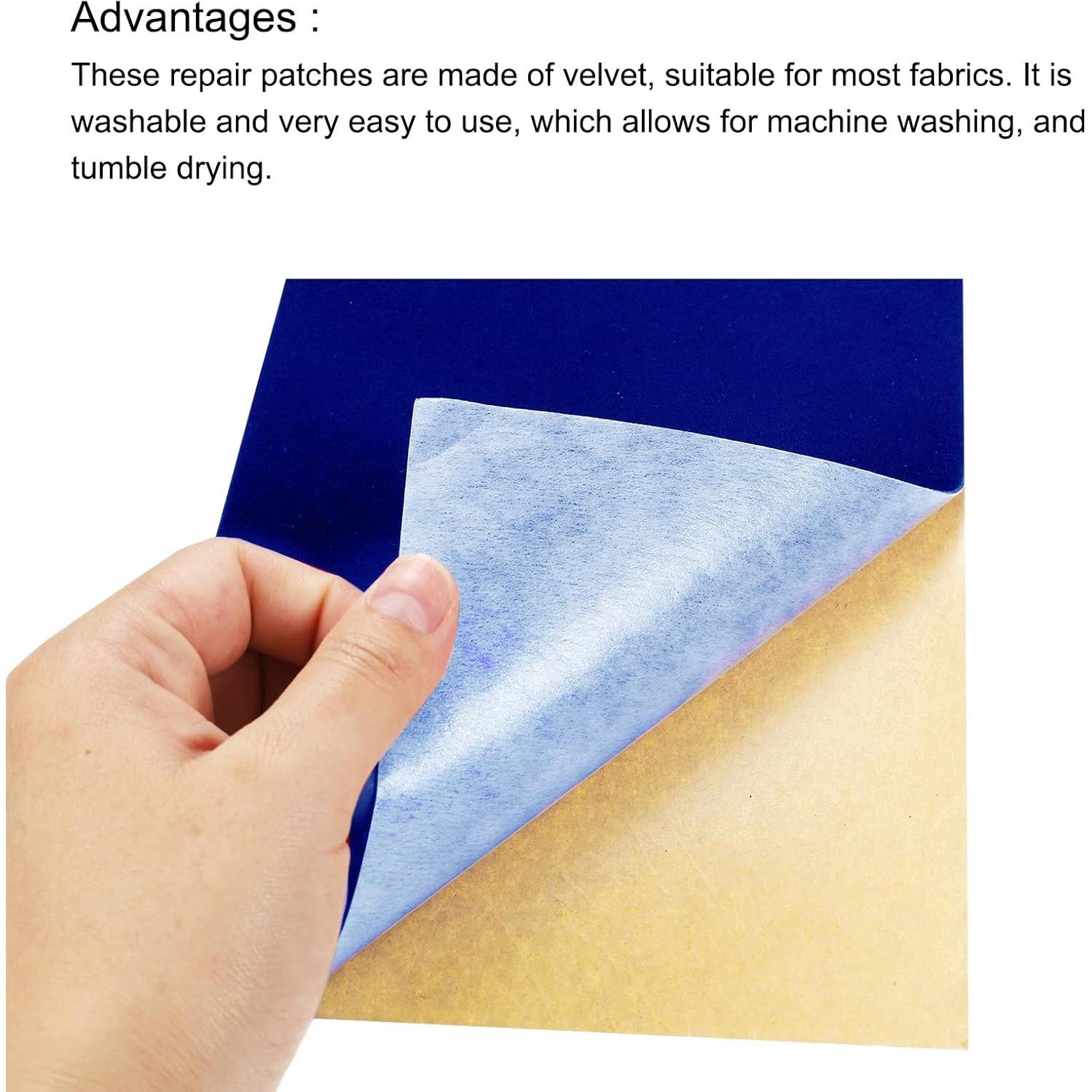 Parches de Terciopelo Autoadhesivos MECCANIXITY Azul 15x20cm