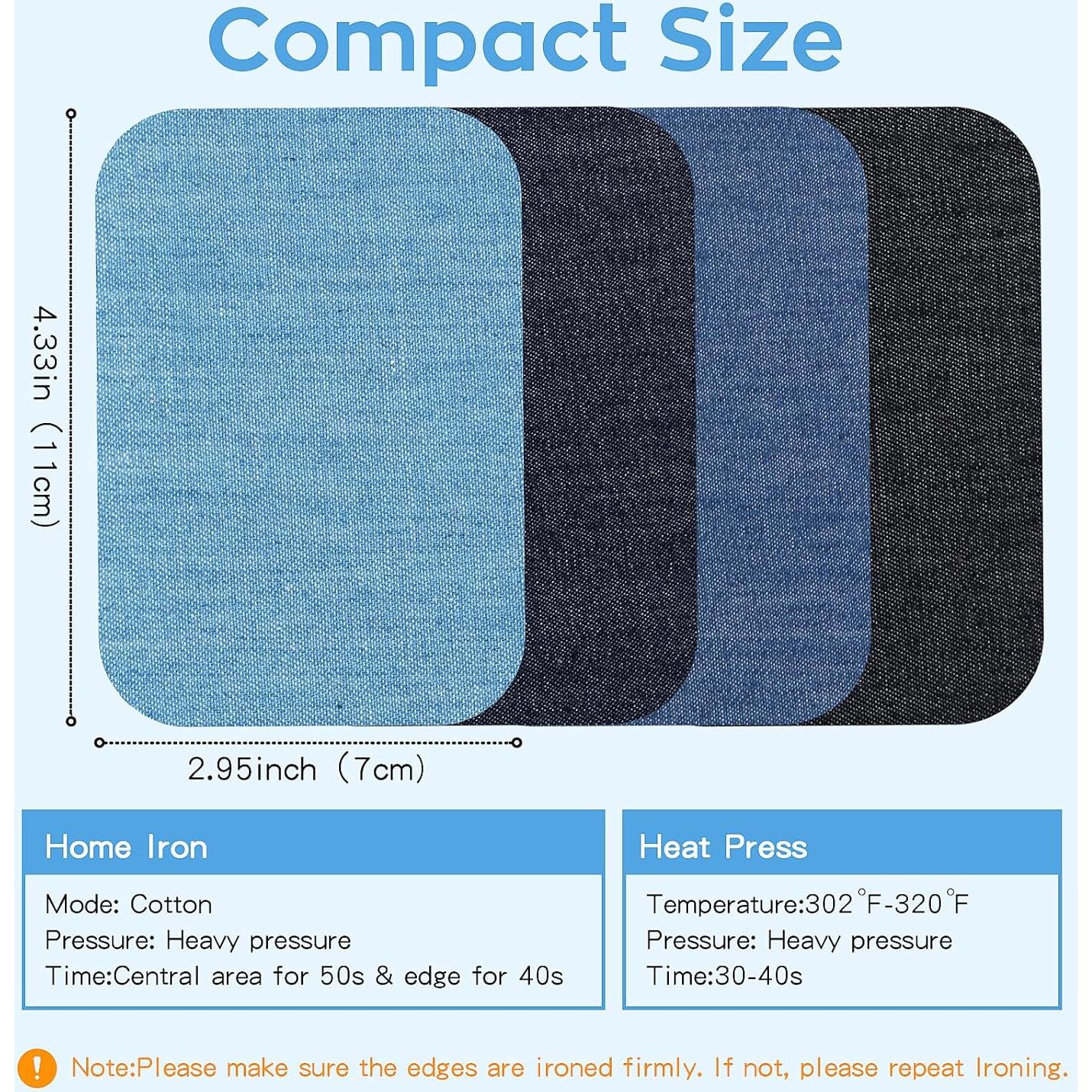 Parche de Planchar HTVRONT Algodón Azul Oscuro 20 Piezas 7.5x11 cm