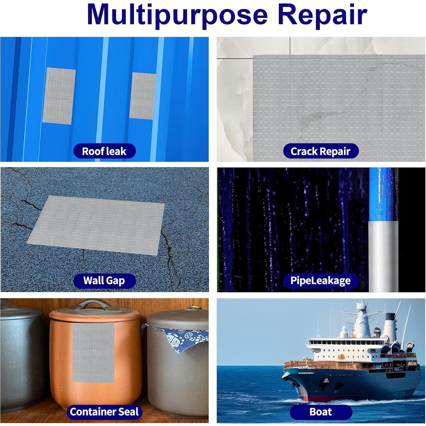 Cinta de Sellado Impermeable Butty 10.16cm x 5m para Reparaciones