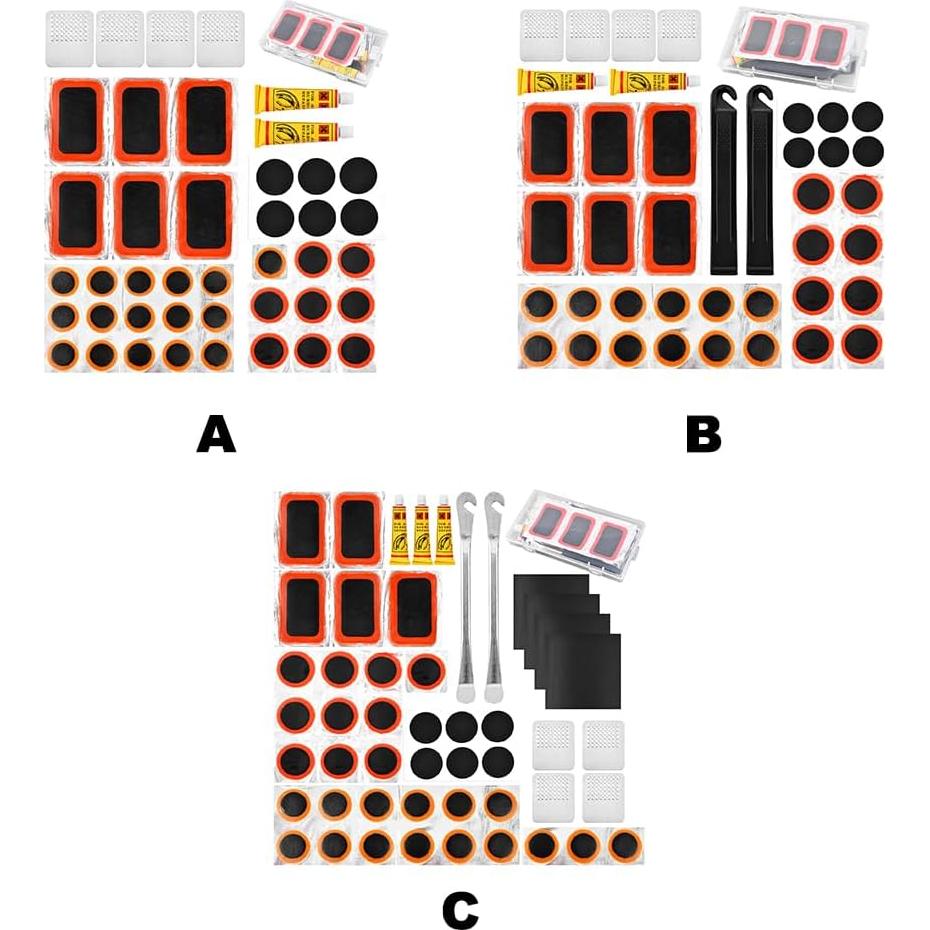 Bike Tire Repair Kit, Bycicle Inner Tube Puncture Patch Kits,Glueless Patchs for Road Mountain