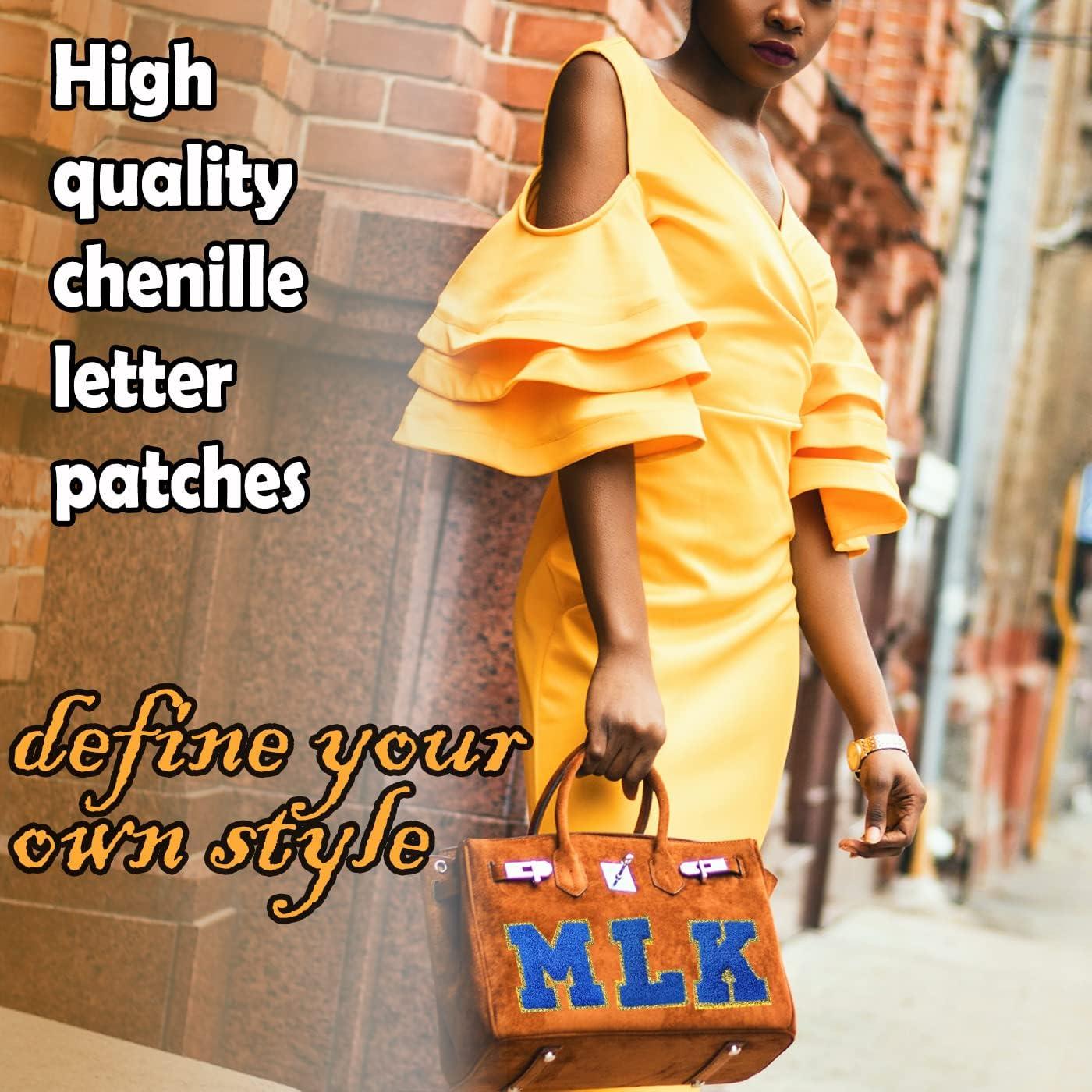 Parche de Letras Chenille Azul Oscuro SPRT 3 Piezas 7.9 cm