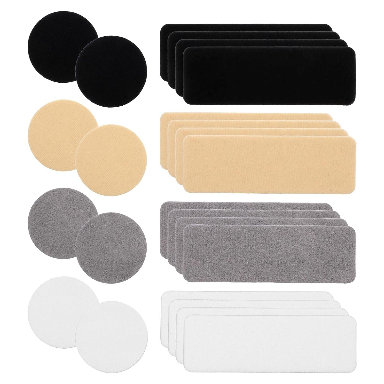 24 Parches Autoadhesivos para Zapatos - 4 Colores y 2 Formas