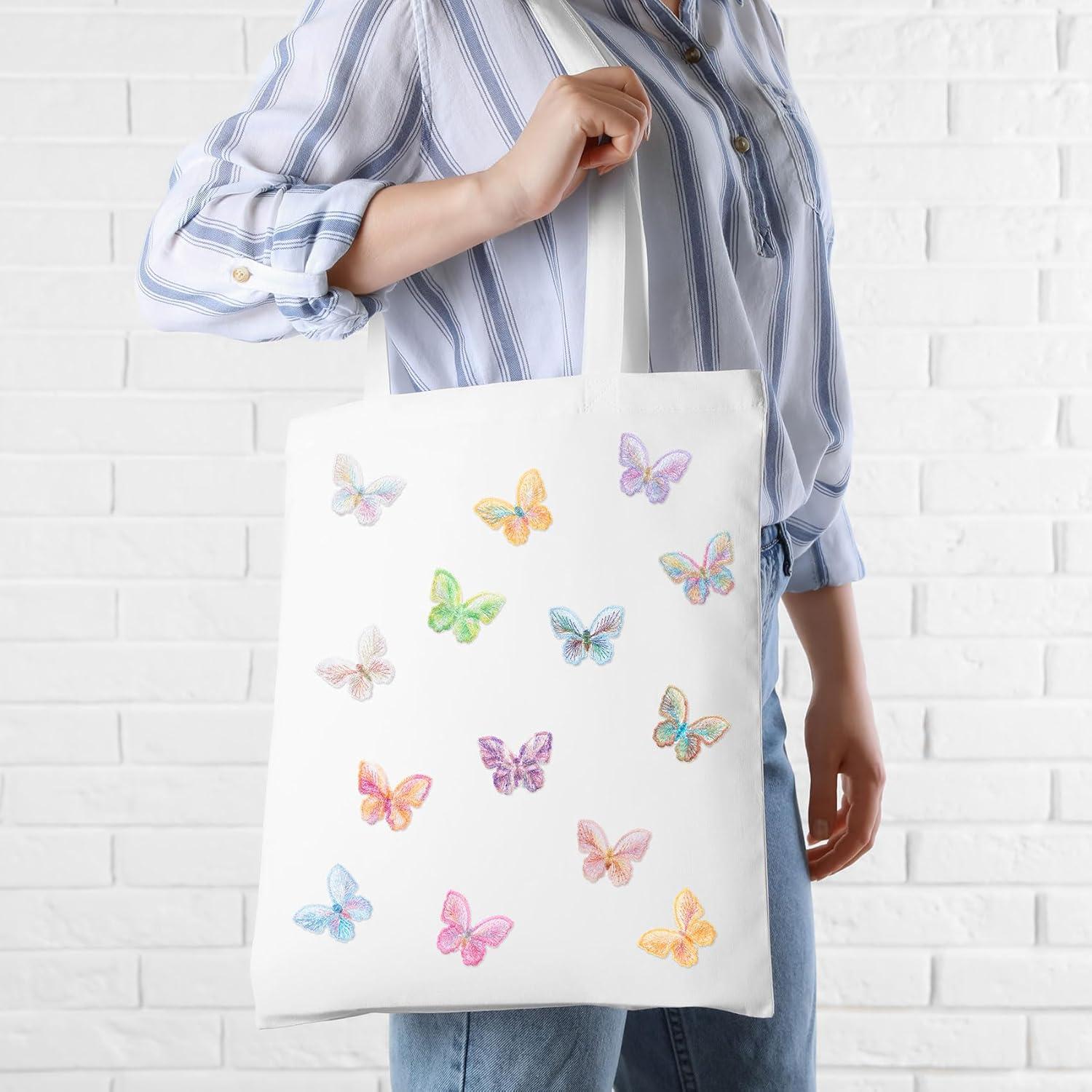 14 Parches de Encaje de Mariposa Coloridos HINZIC 4.6x3.8cm