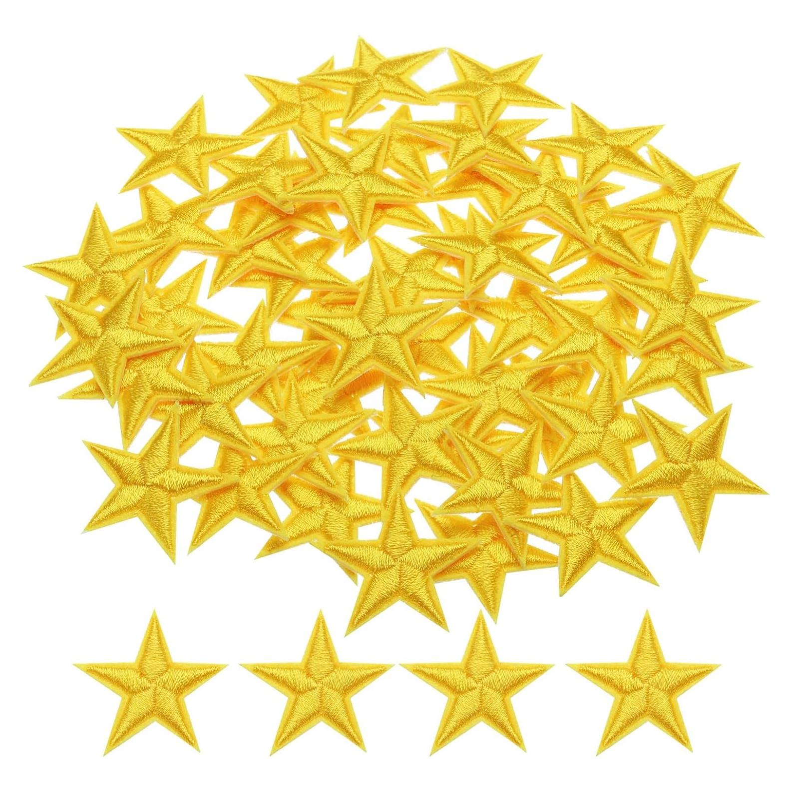 Parche de Hierro Estrella Amarillo MECCANIXITY 50 Pcs 2.9cm