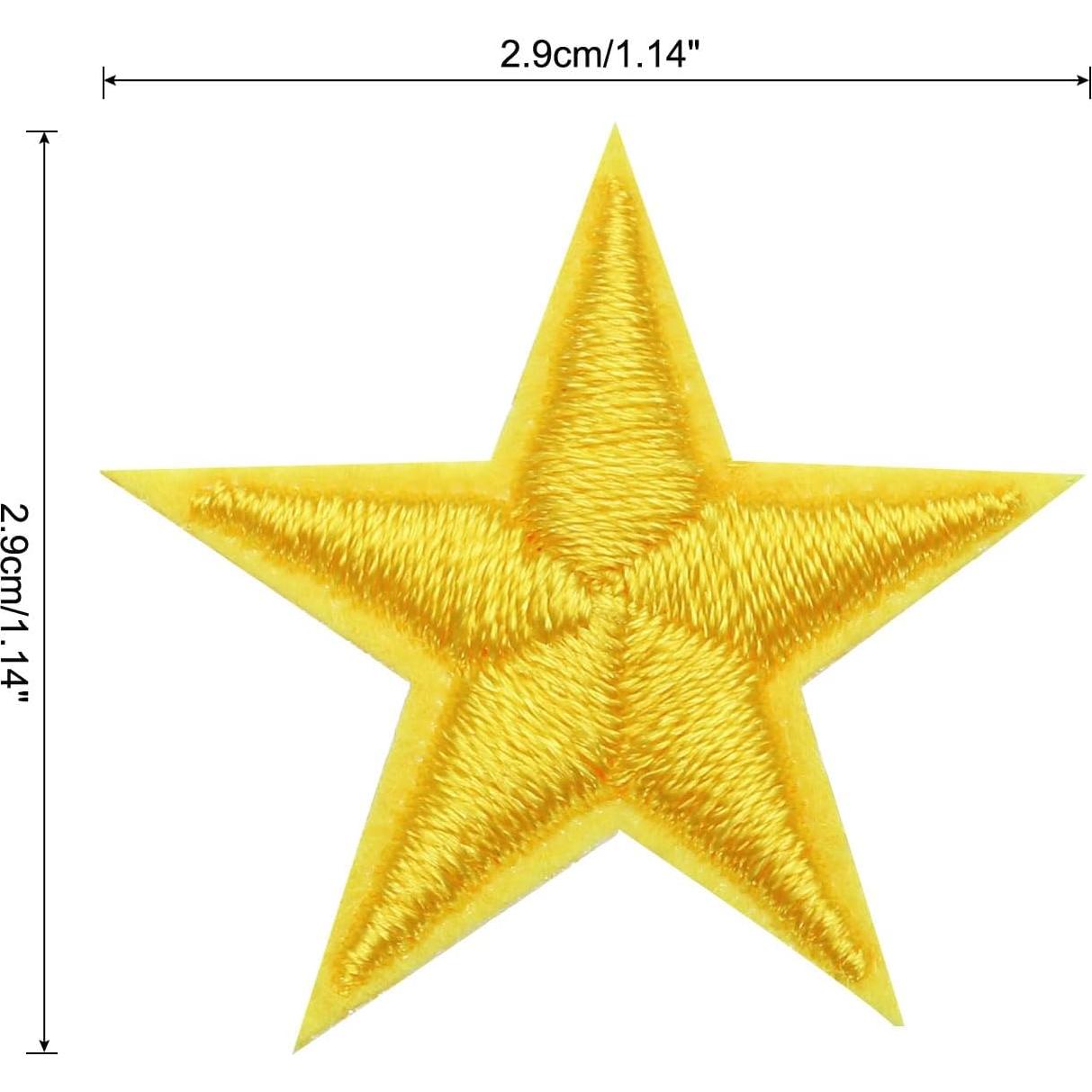 Parche de Hierro Estrella Amarillo MECCANIXITY 50 Pcs 2.9cm