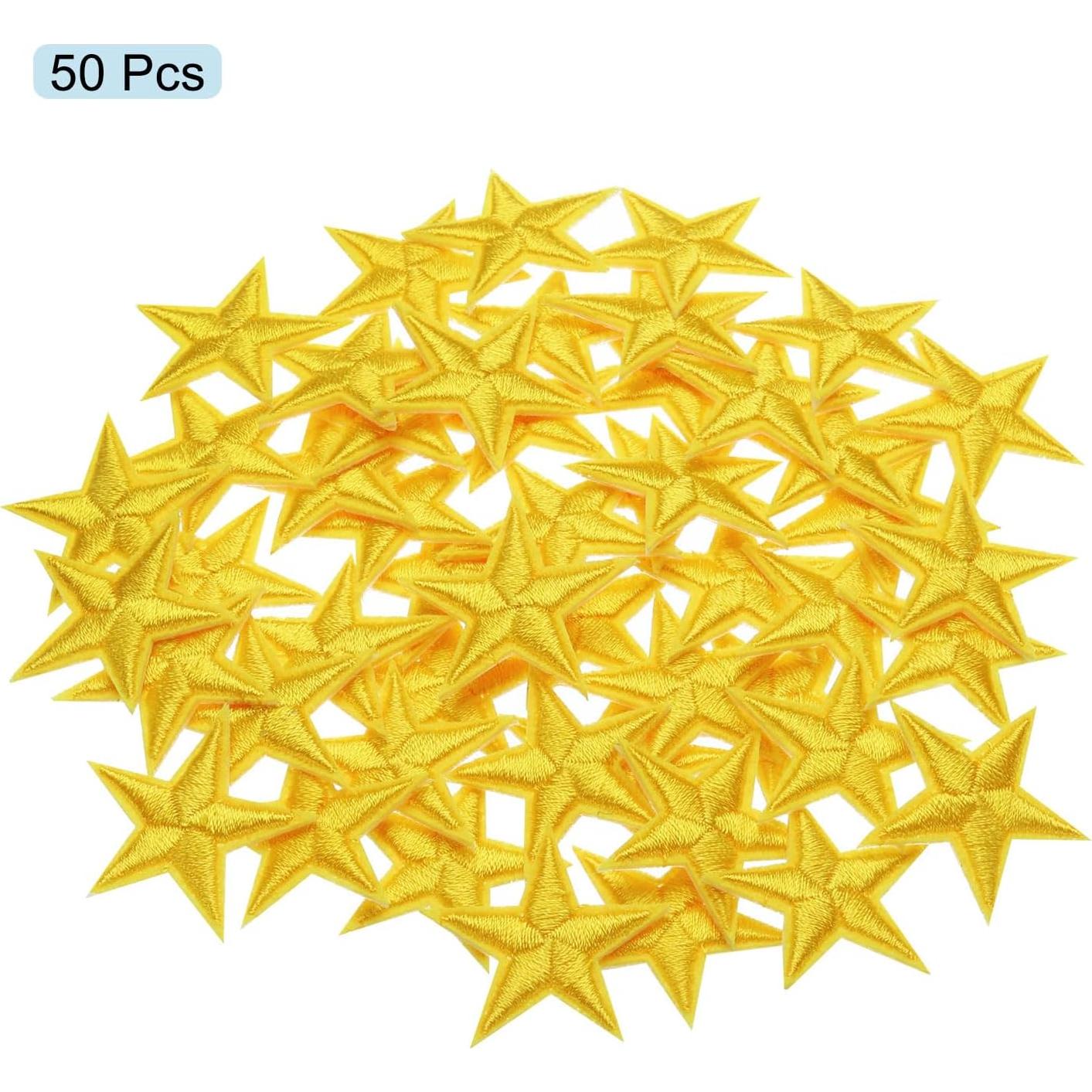 Parche de Hierro Estrella Amarillo MECCANIXITY 50 Pcs 2.9cm