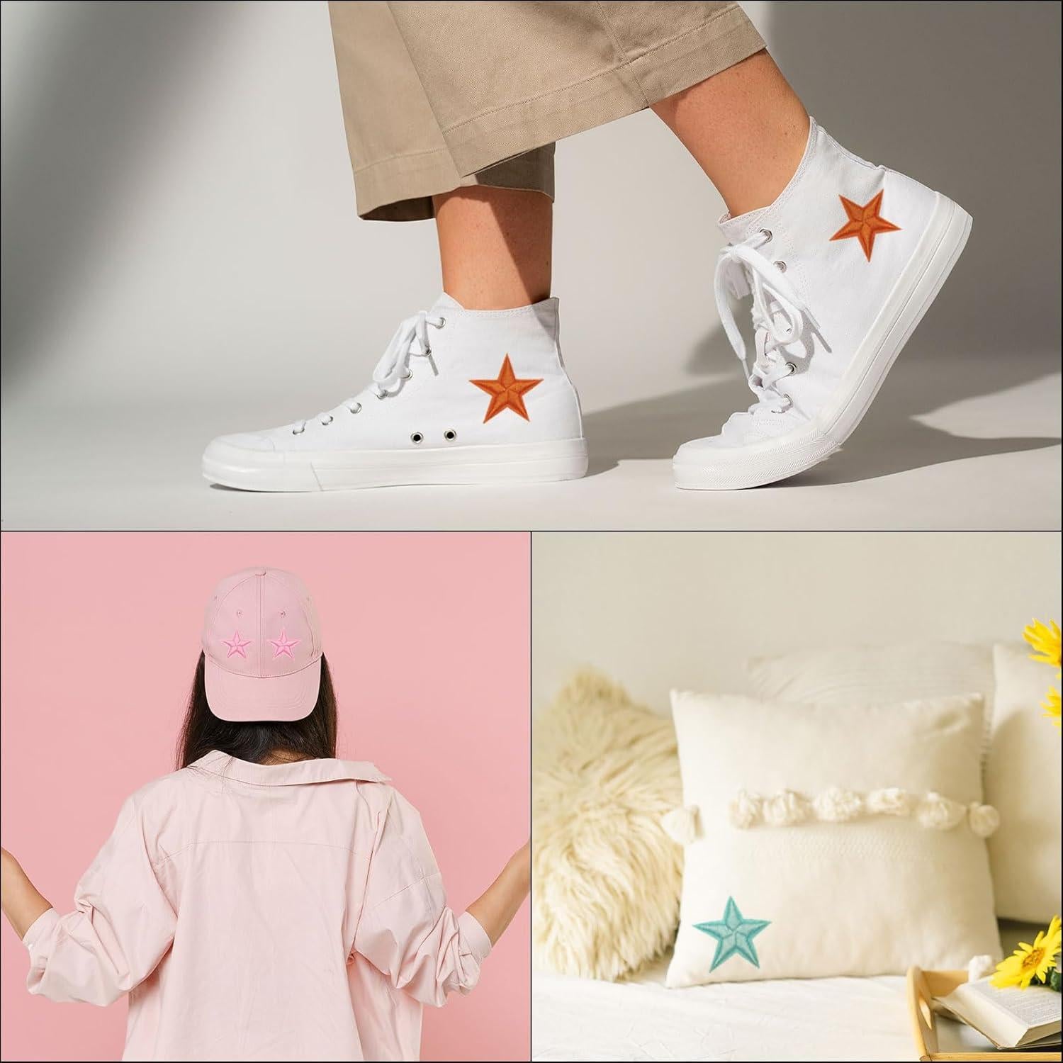 Parche de Hierro Estrella Amarillo MECCANIXITY 50 Pcs 2.9cm