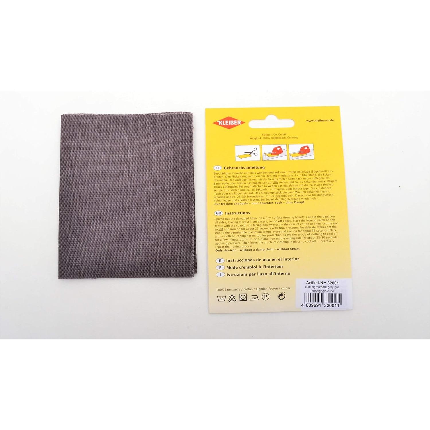 Parche termoadhesivo Kleiber 40x12 cm Algodón Gris