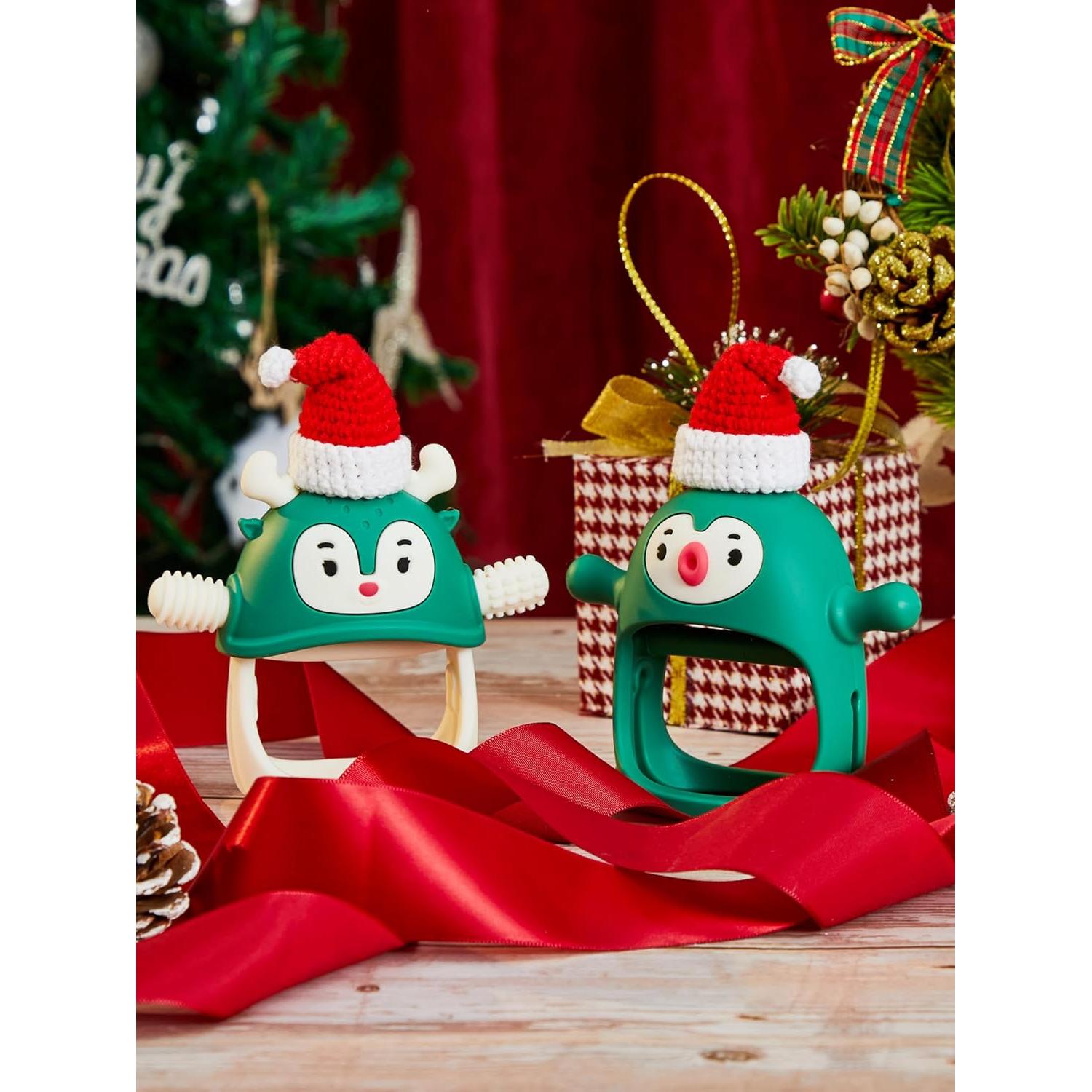 Smily Mia Set de Calcetines y Mordedores para Bebés - Verde Pino