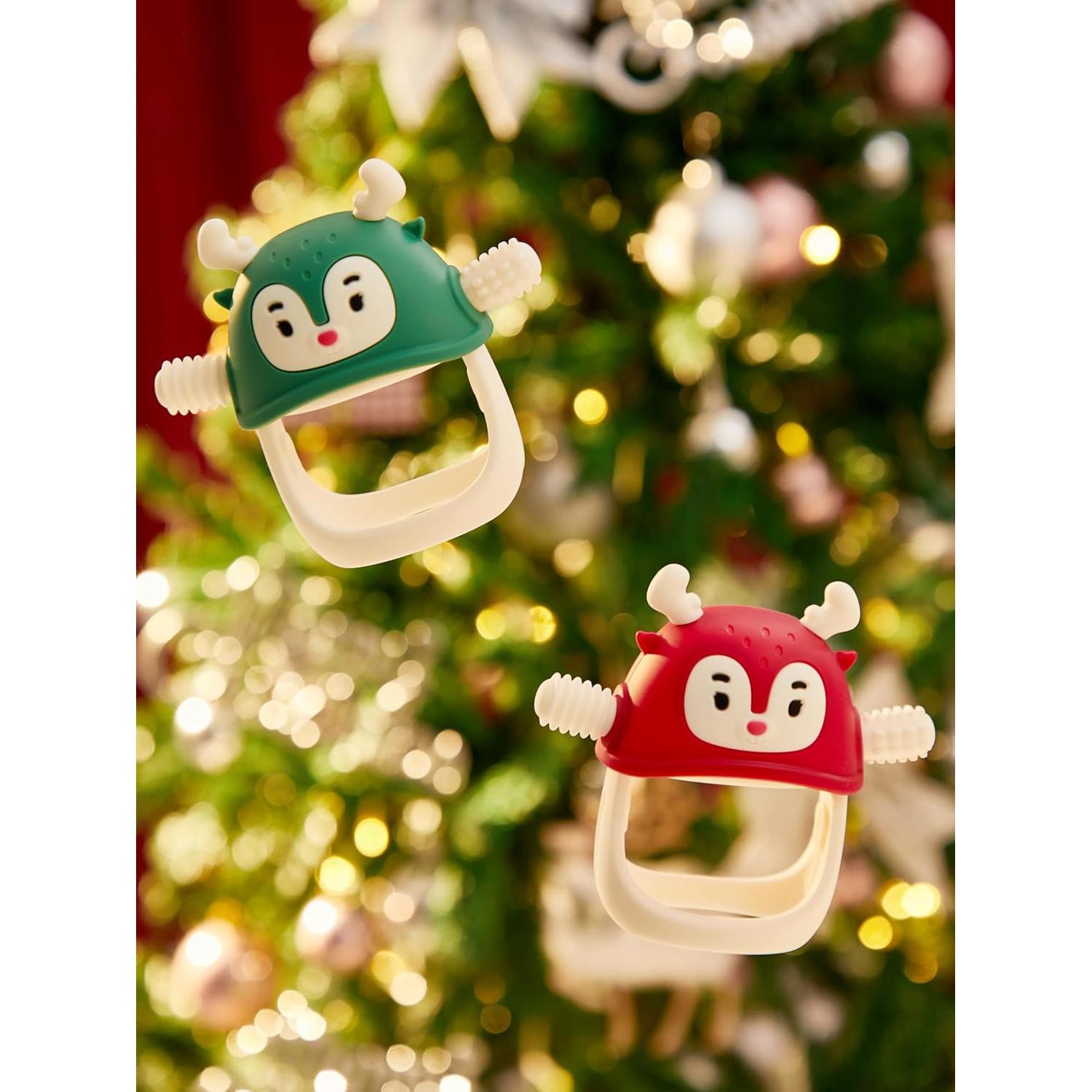 Smily Mia Set de Calcetines y Mordedores para Bebés - Verde Pino