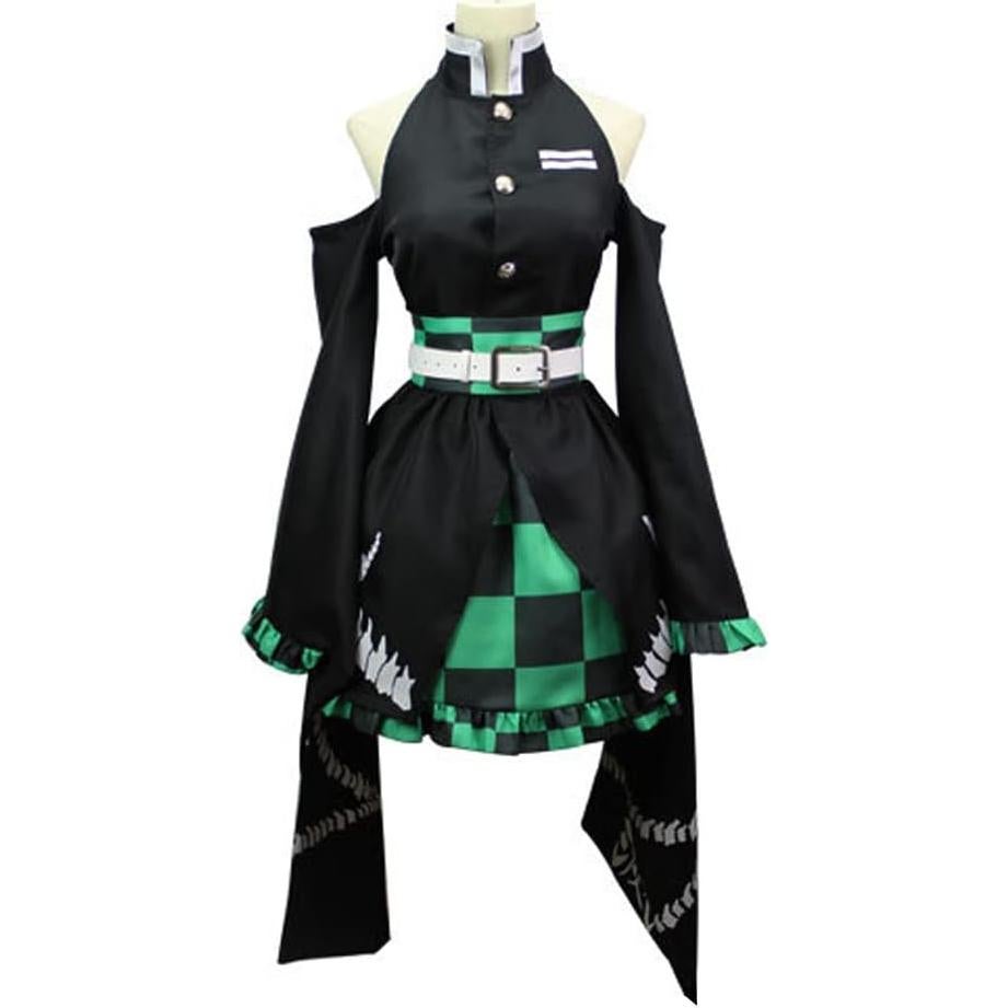Disfraz de Cosplay Kimono Zenitsu Tanjirou Halloween Mujeres