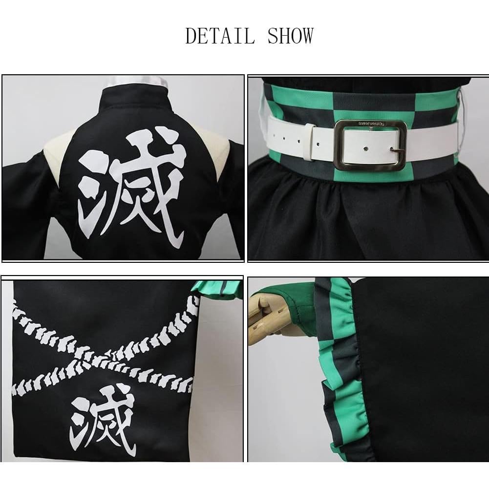Disfraz de Cosplay Kimono Zenitsu Tanjirou Halloween Mujeres