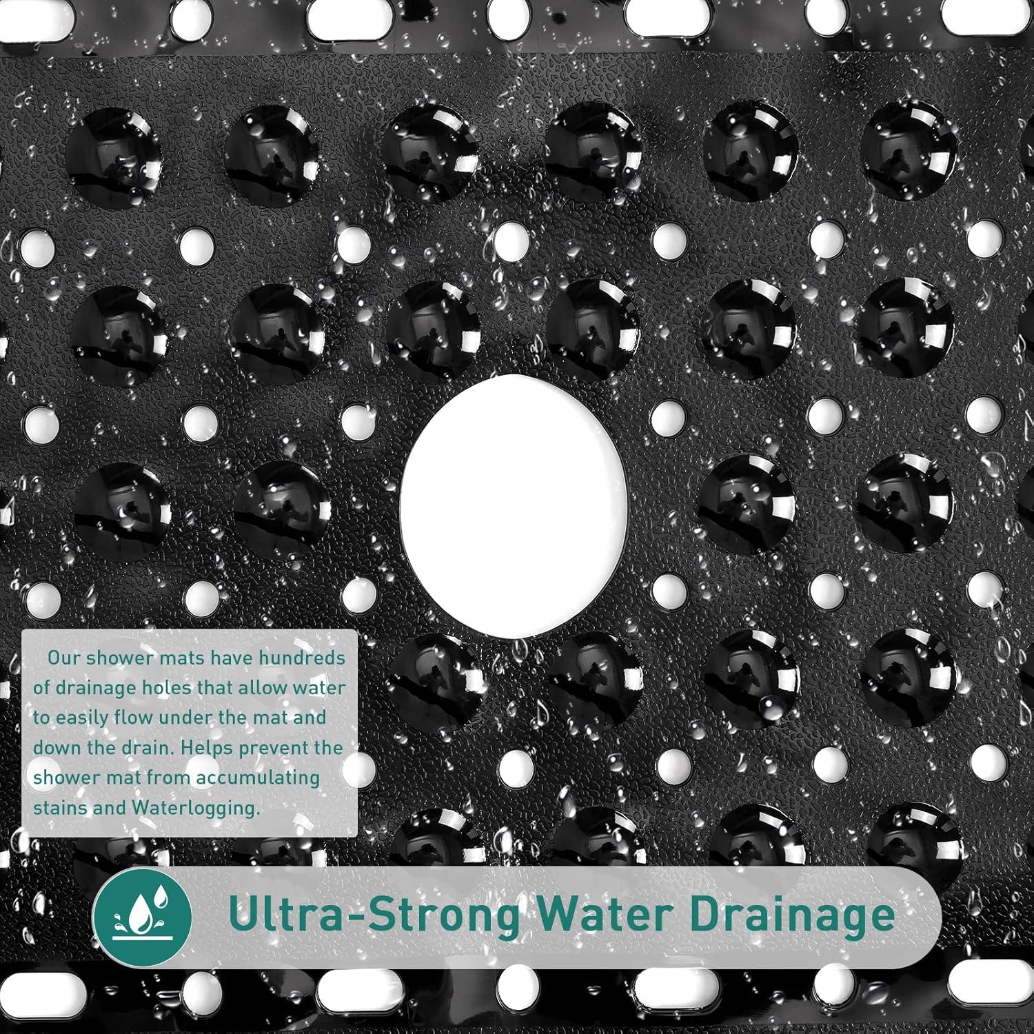 Alfombrilla de Ducha Antideslizante Naoloture 68.58x68.58cm Negra