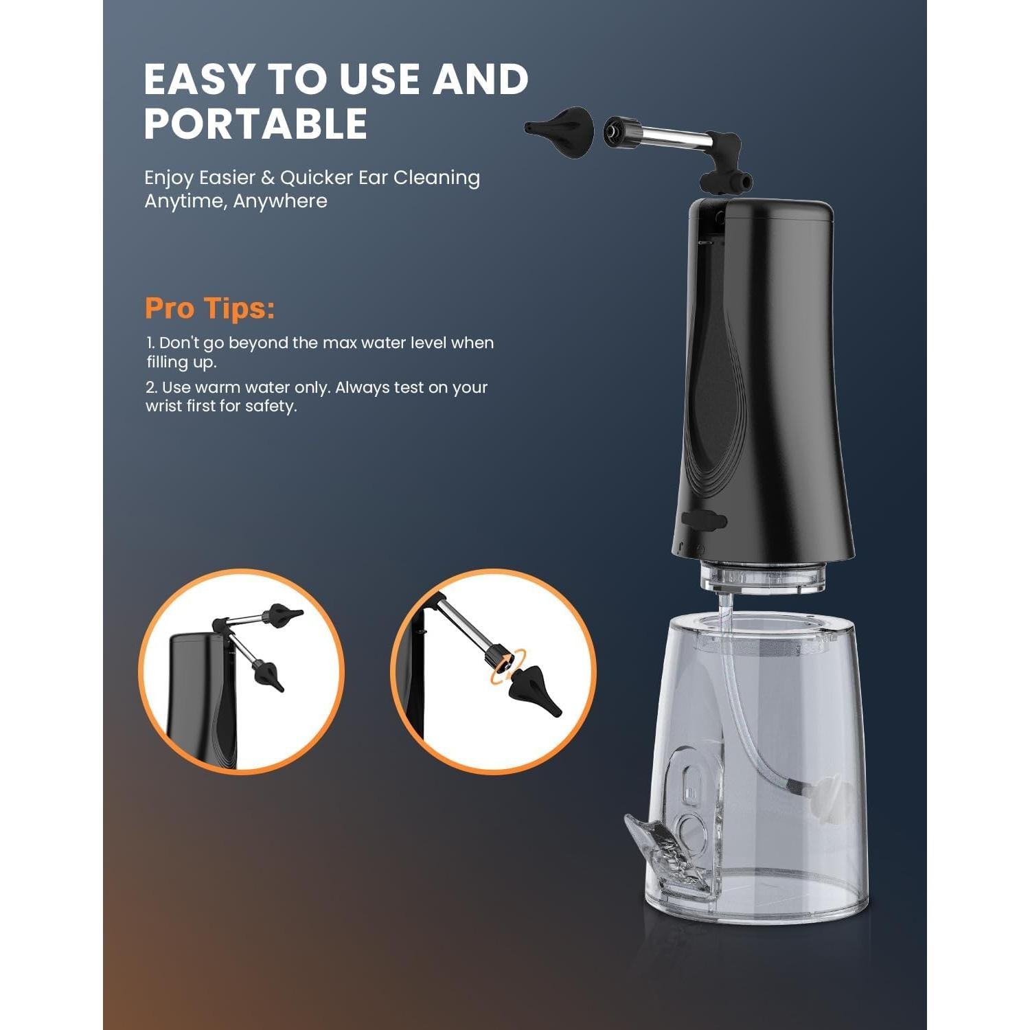 Kit de Limpieza de Oídos Eléctrico BANKKY con 7 Piezas y 3 Modos