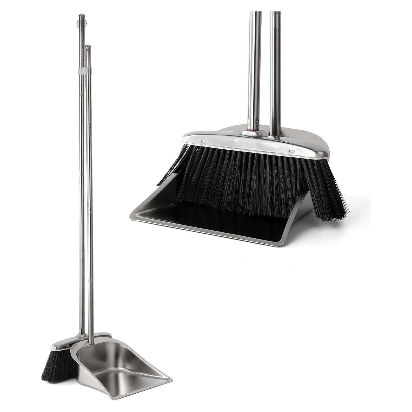 Conjunto de Escoba y Recogedor VOOWO Acero Inoxidable 1.17kg