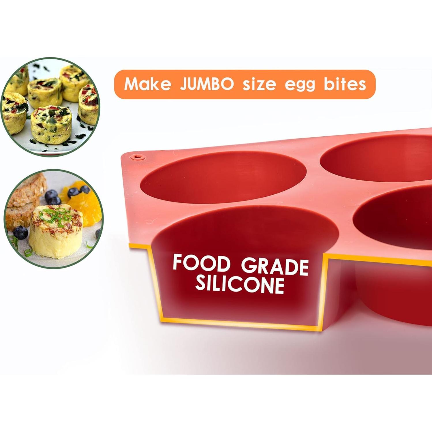 Moldes de Huevo de Silicona Dootafy 2 Piezas 7.6 cm Profundos